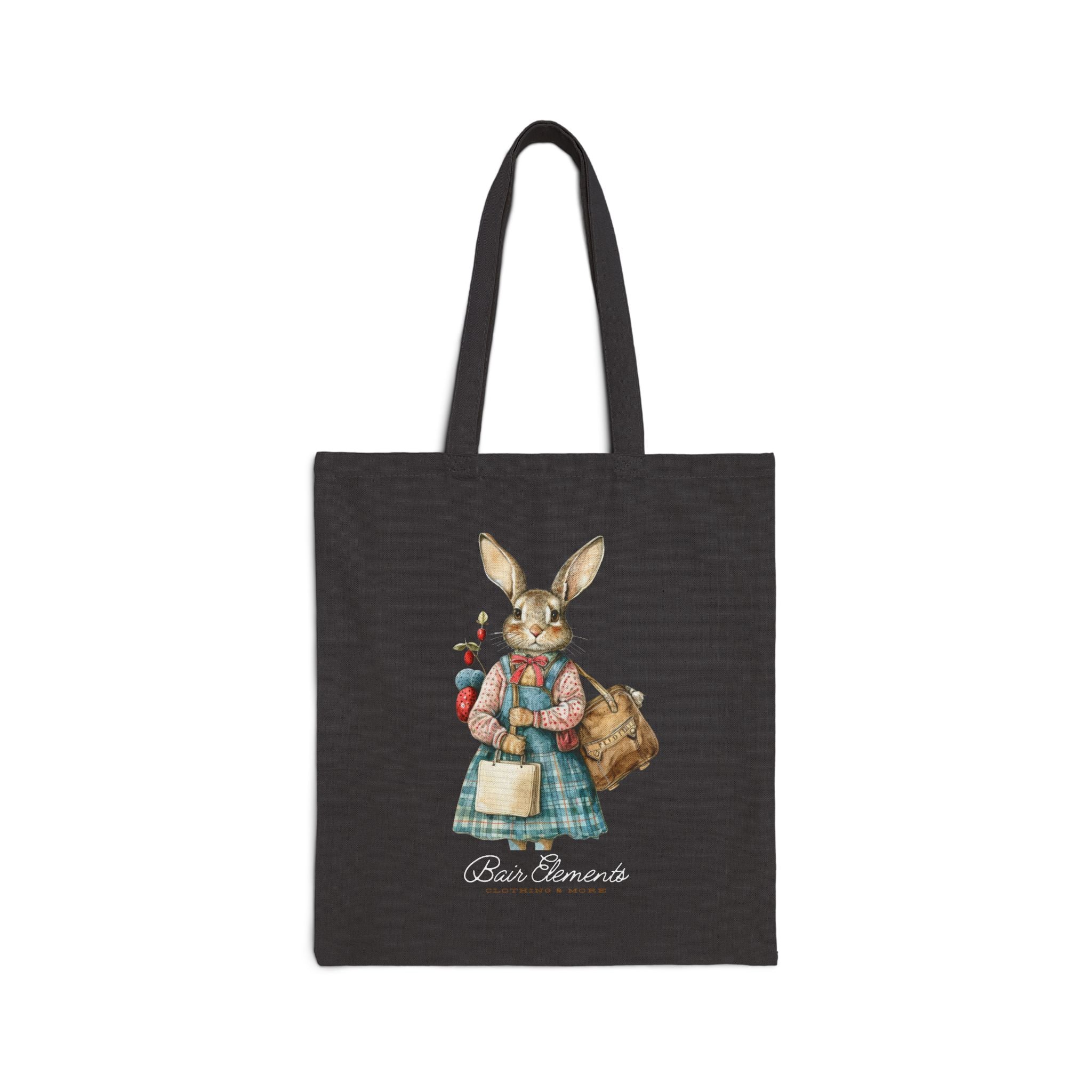 Woodland Autumn Bunny Heavy Canvas Shopping Tote, Bunny Shopping Tote