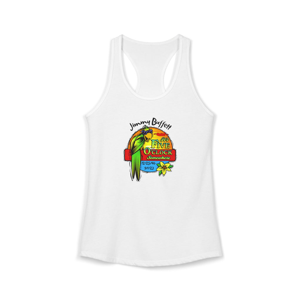 Its Five O'Clock Somewhere, Jimmy Buffett Women's Ideal Racerback Tank