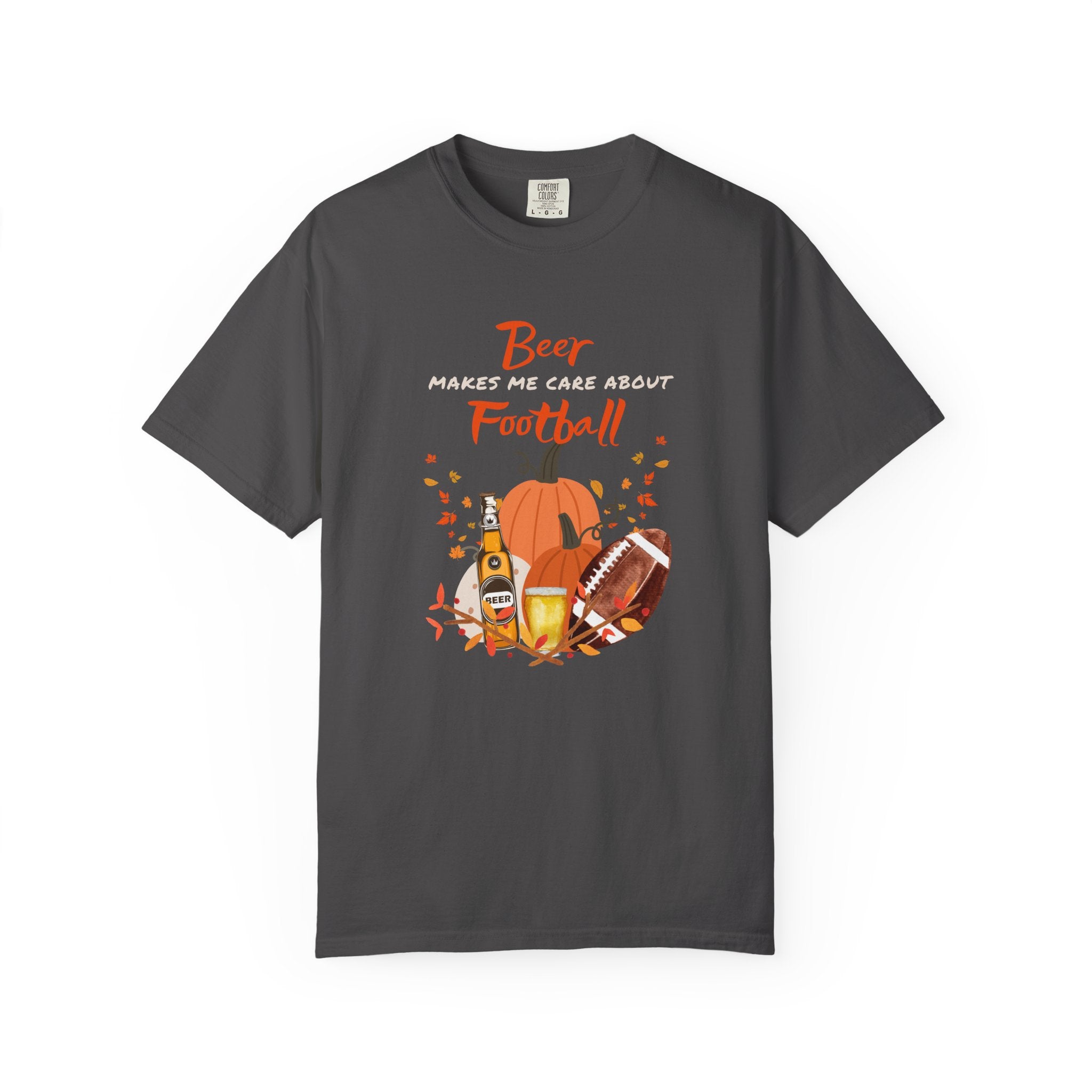 Beer Makes me Care about Football Unisex T-Shirt, Football Season T-Shirt for Men and Women