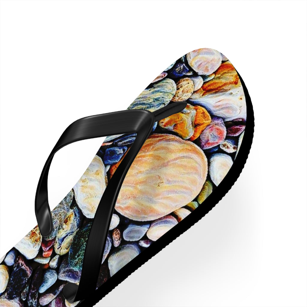 Colorful Stones Flip Flops