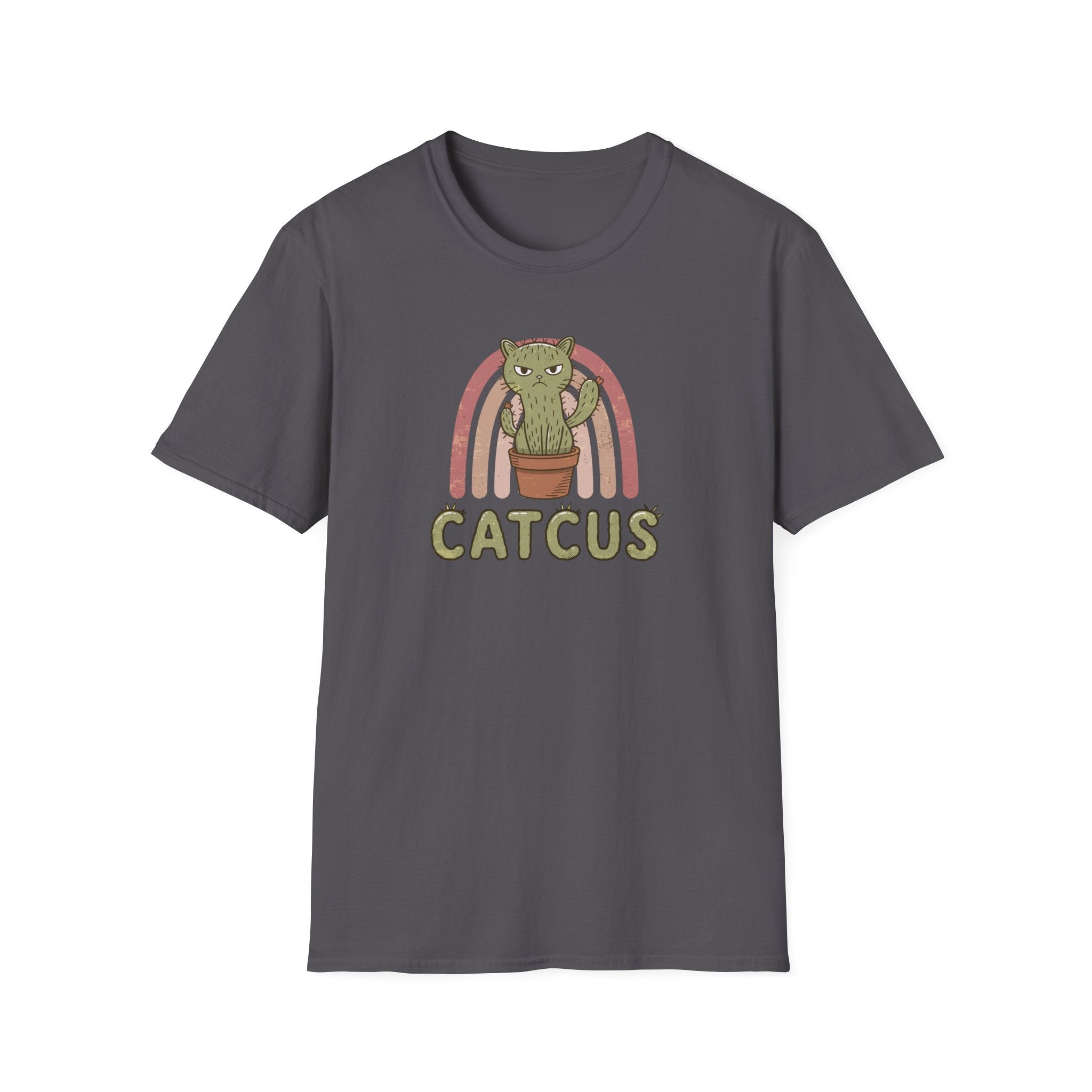 Cute Cat Cactus Unisex T-Shirt, Funny Cat Lover Gift, Plant Enthusiast Tee, Gift for Her, Quirky Humor Shirt, Summer Fashion