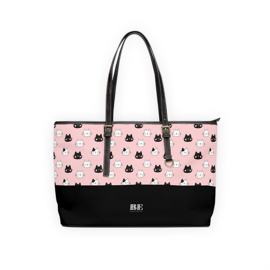 Leather Cat Tote Bag, PU Leather Tote