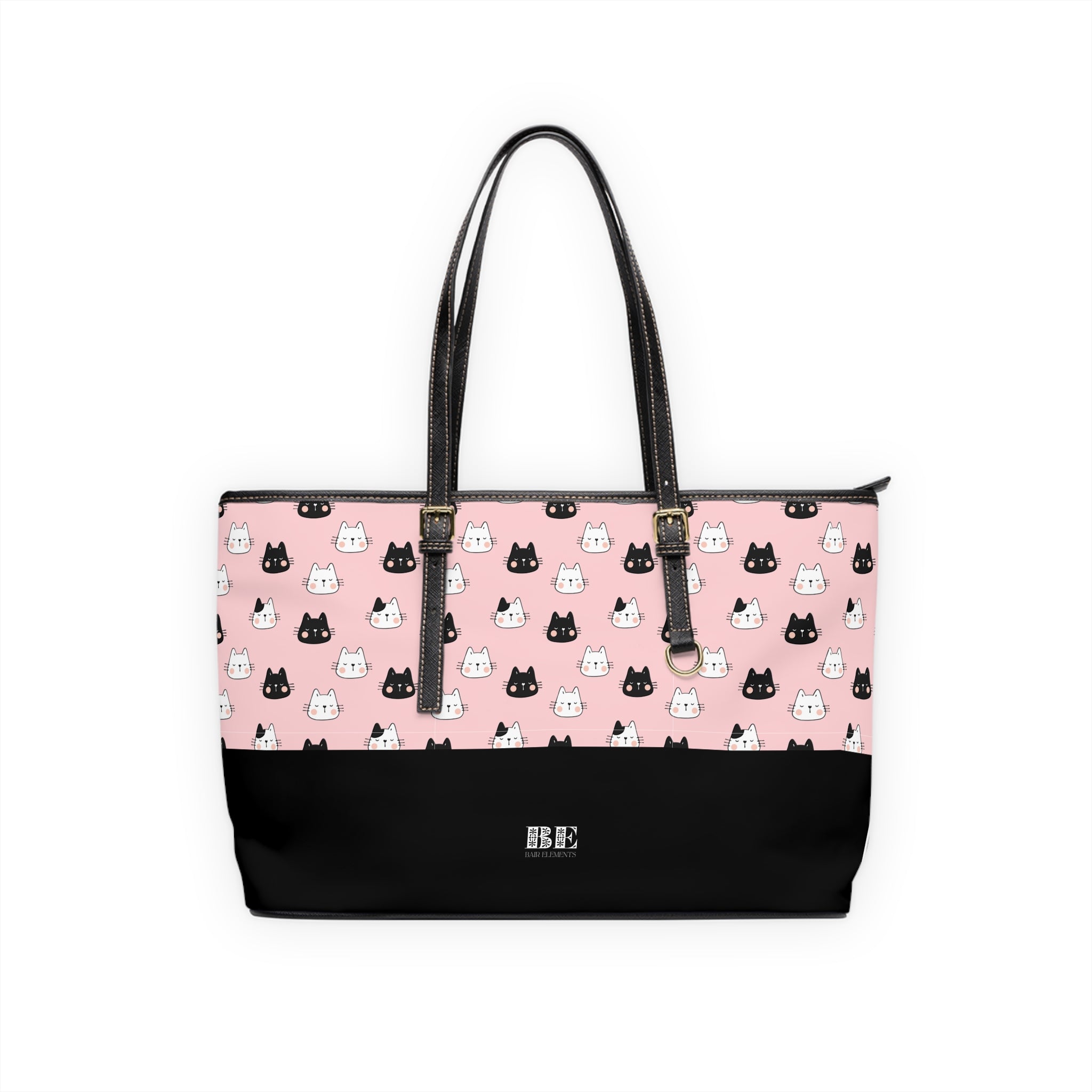 Leather Cat Tote Bag, PU Leather Tote