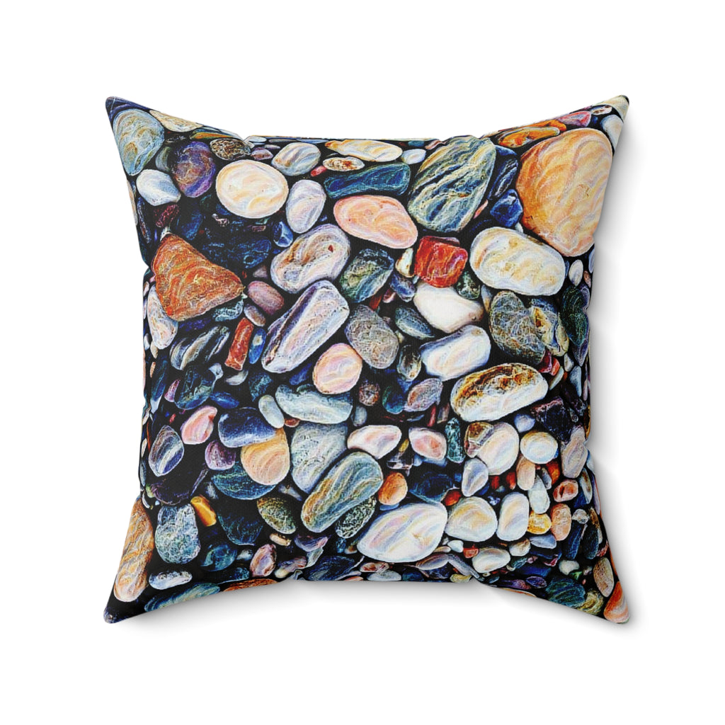 River Rocks Throw Pillow