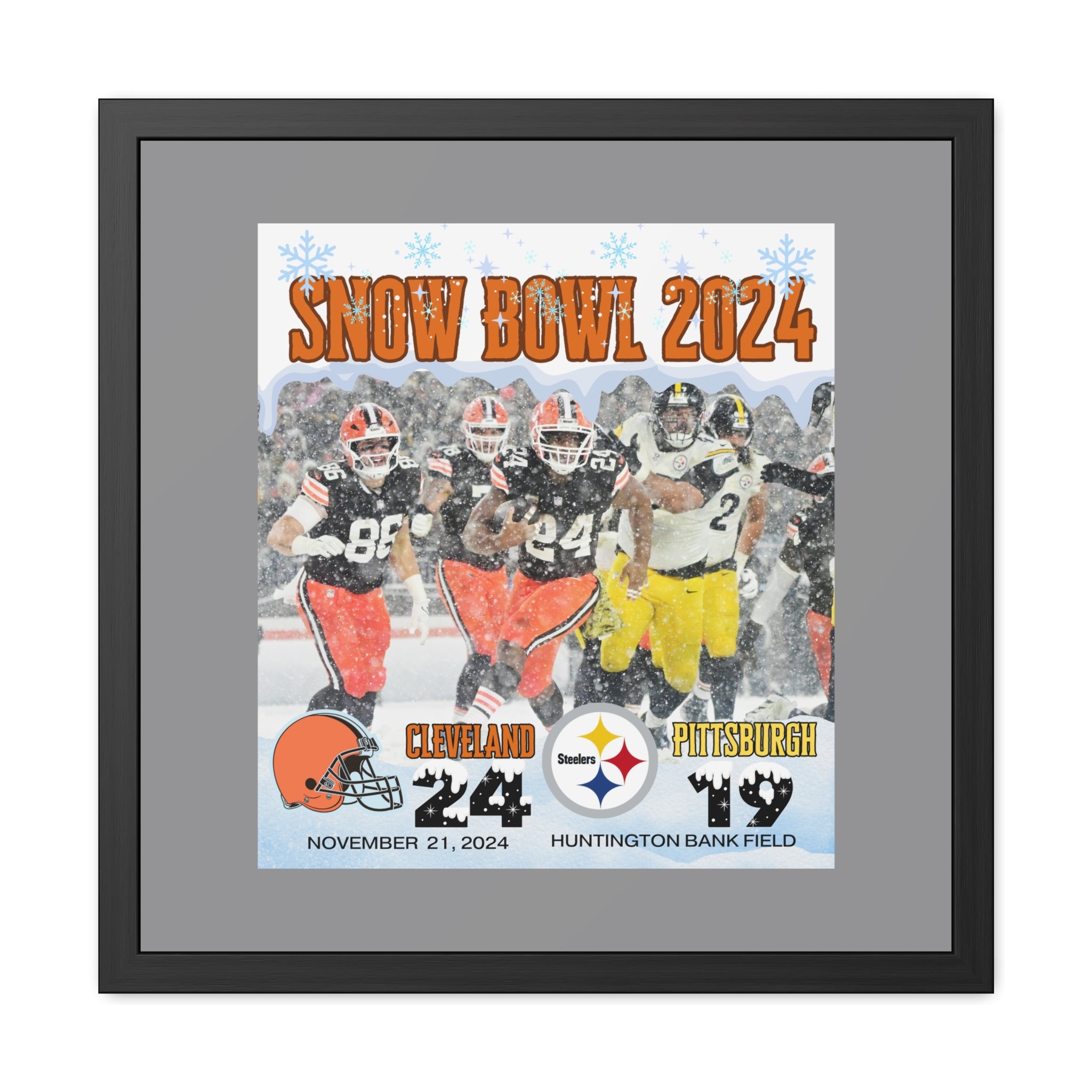 Cleveland Snow Bowl 2024 Limited Edition Wall Art Framed Poster 16 X 16, 24 X 24