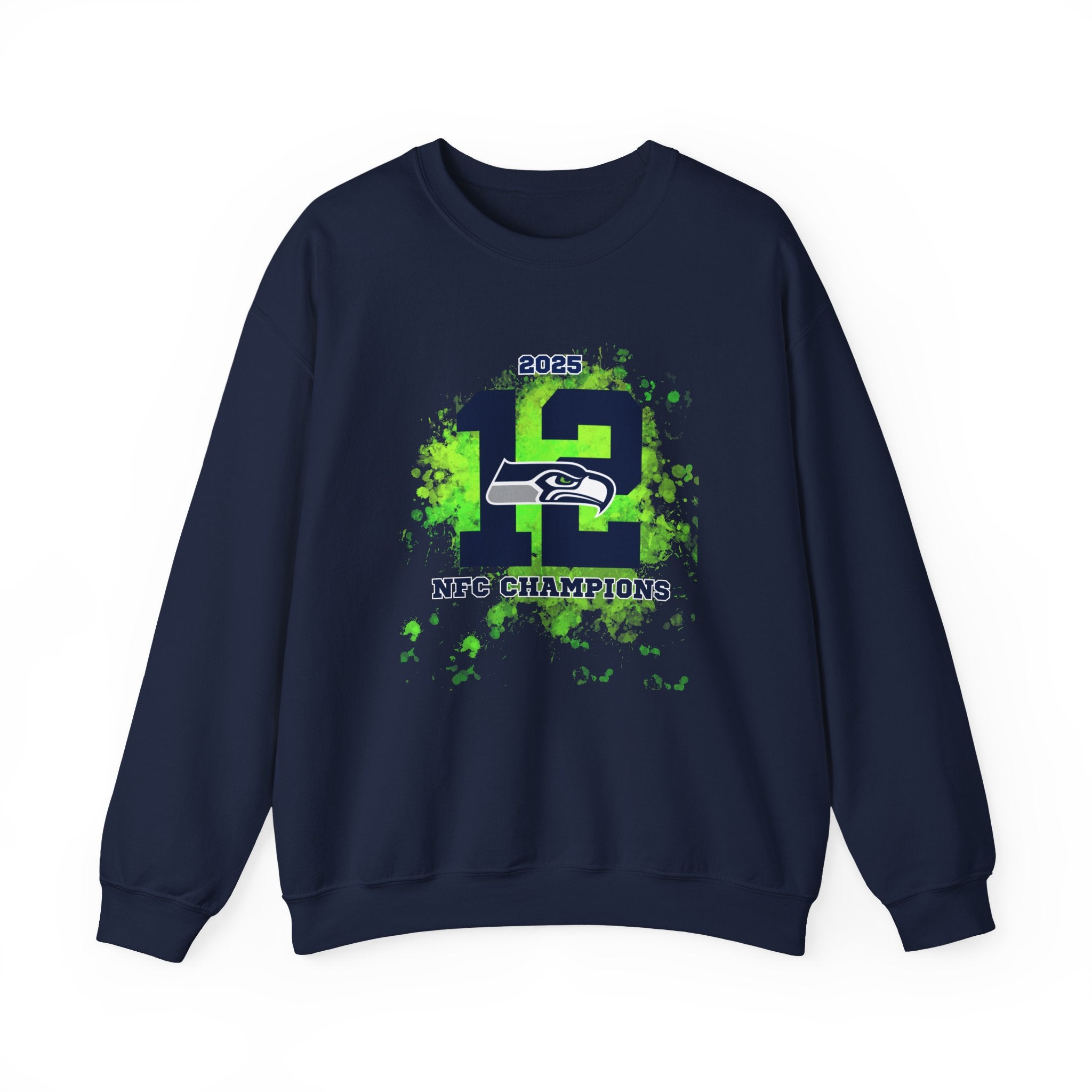 Seattle Seahawks 12th Man NFC Champions 2025 Crewneck Sweatshirt