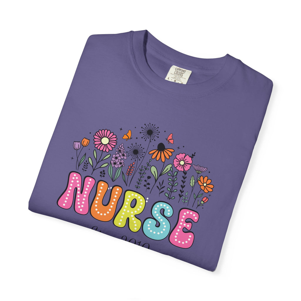 Personalized Floral Nurse T-Shirt, New Nurse Grad Gift, Nurse Gift