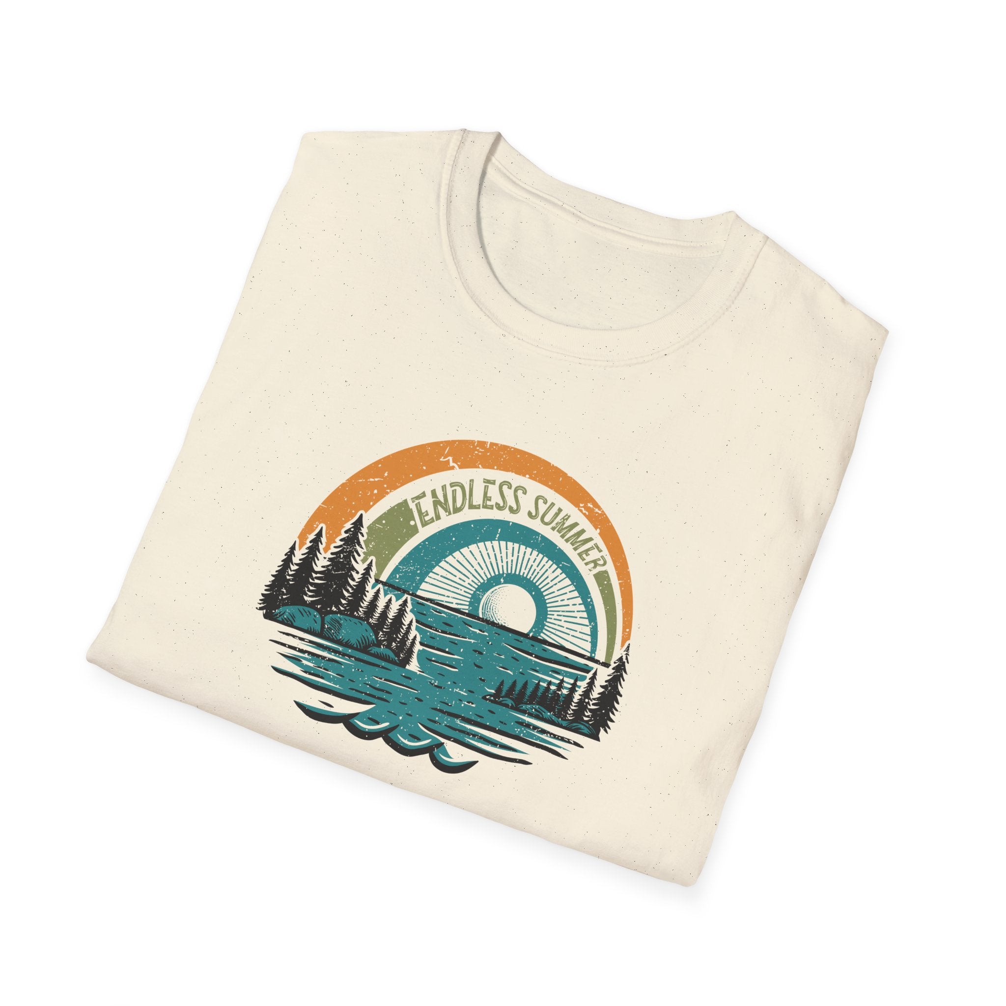 Nature-Inspired Unisex Softstyle T-Shirt, Eco-Friendly Tee, Outdoor Lover Gift, Summer Vibes Apparel, Adventure Clothing