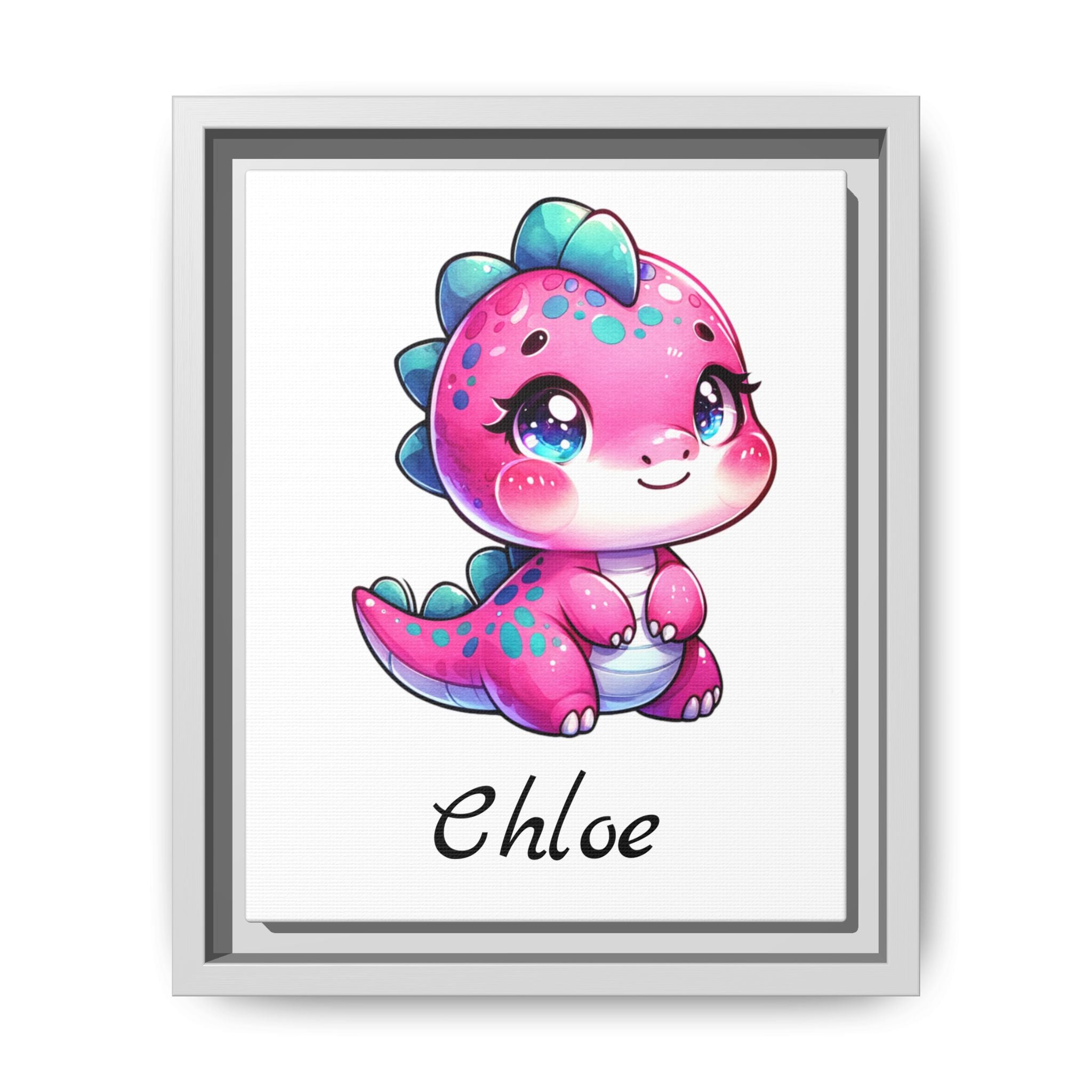Personalized Pink Baby Dinosaur, Girl's Bedroom Decor, Great Gift Idea, Personalized Wall Decor