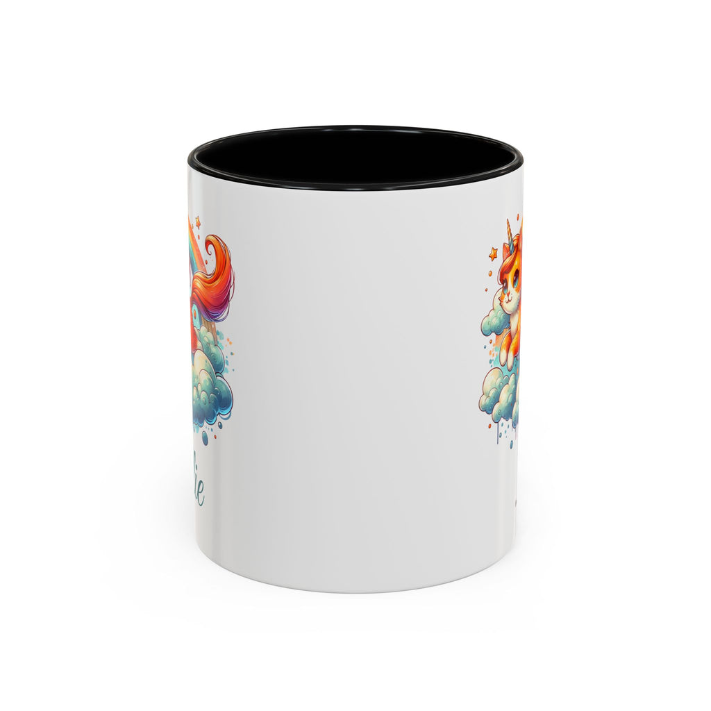 Personalized Flying Orange Unicorn Cat Coffee Mug, Orange Cat Mug