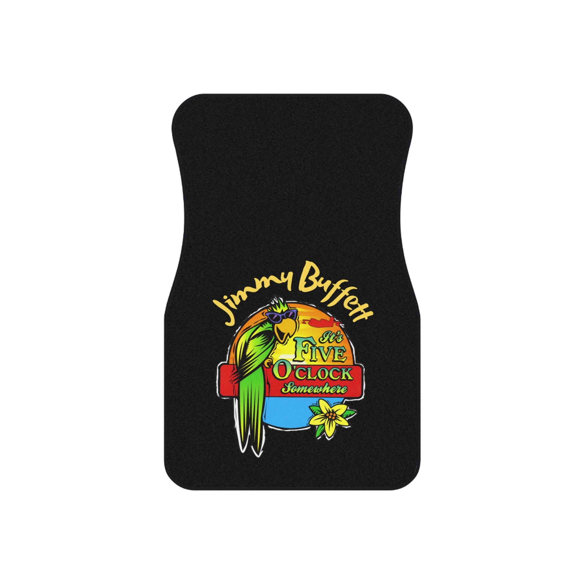 It's Five O'Clock Somewhere Jimmy Buffett, Universal Car Mats (Set of 4) Black