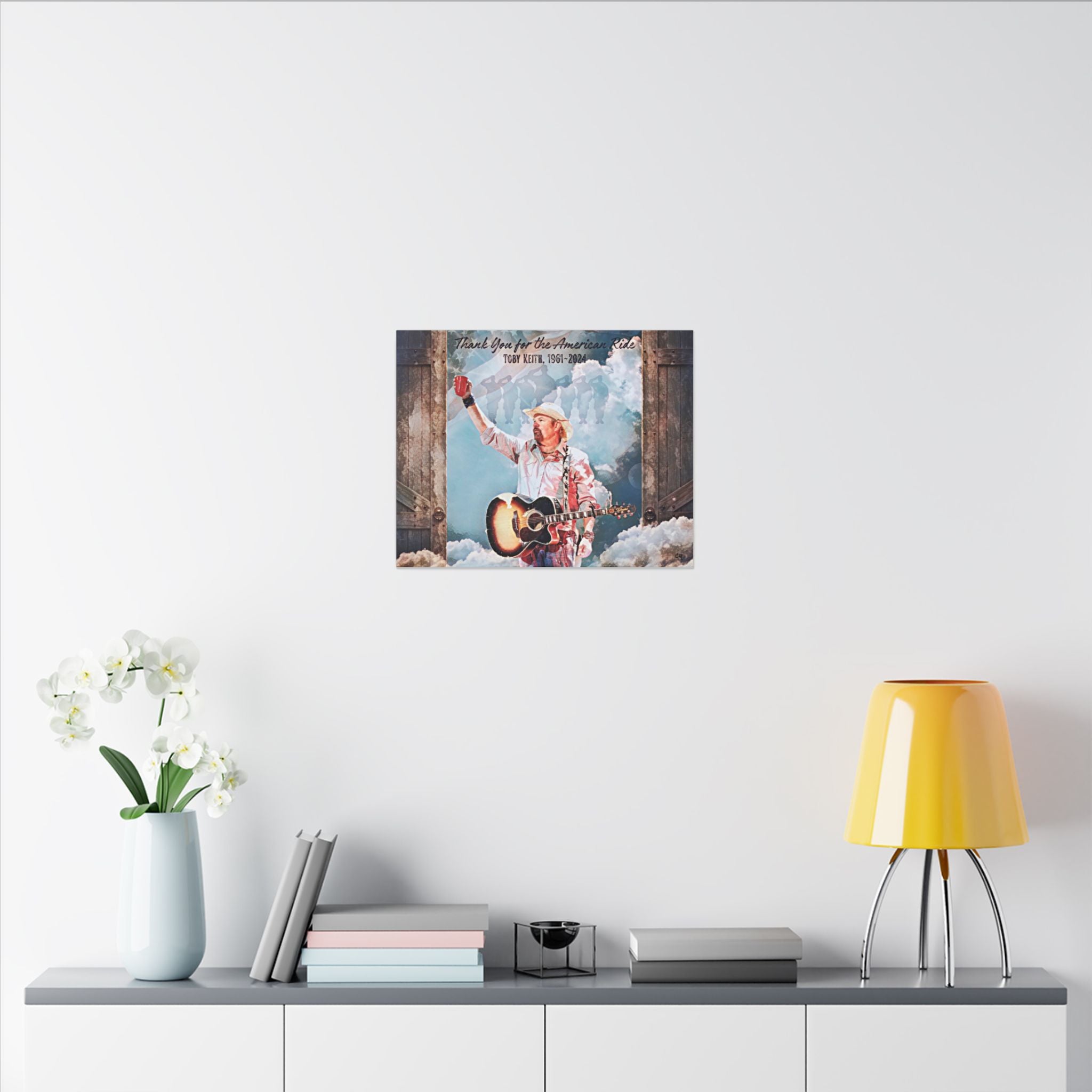 Toby Keith, Thank you for the American Ride, Original Canvas Painting , Toby Keith Wall Art