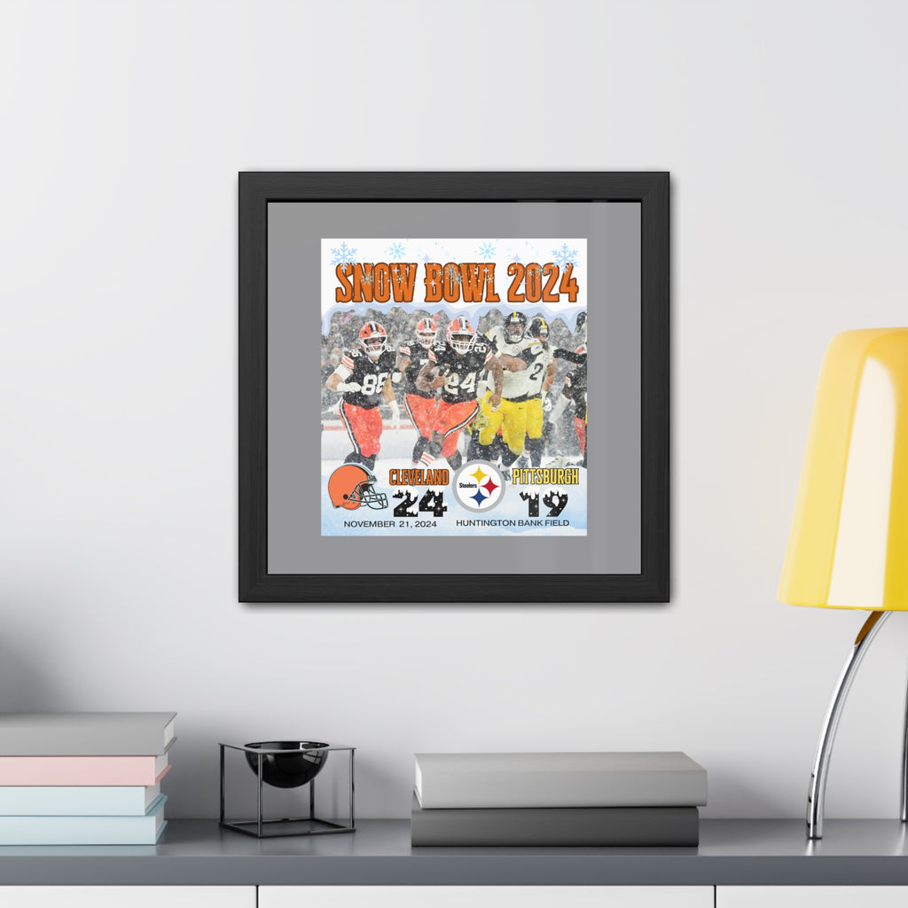 Cleveland Snow Bowl 2024 Limited Edition Wall Art Framed Poster 16 X 16, 24 X 24