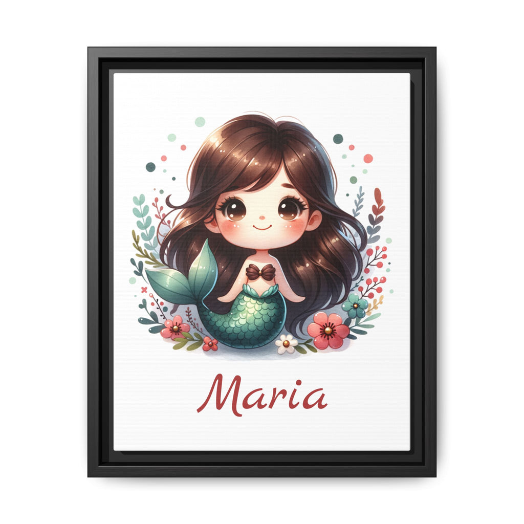 Canvas Art, Mermaid Wall Decor for Girls Room, Personalized Ocean Fantasy Painting, Toddler Bedroom Decoration, Kids Bathroom Sea Theme,