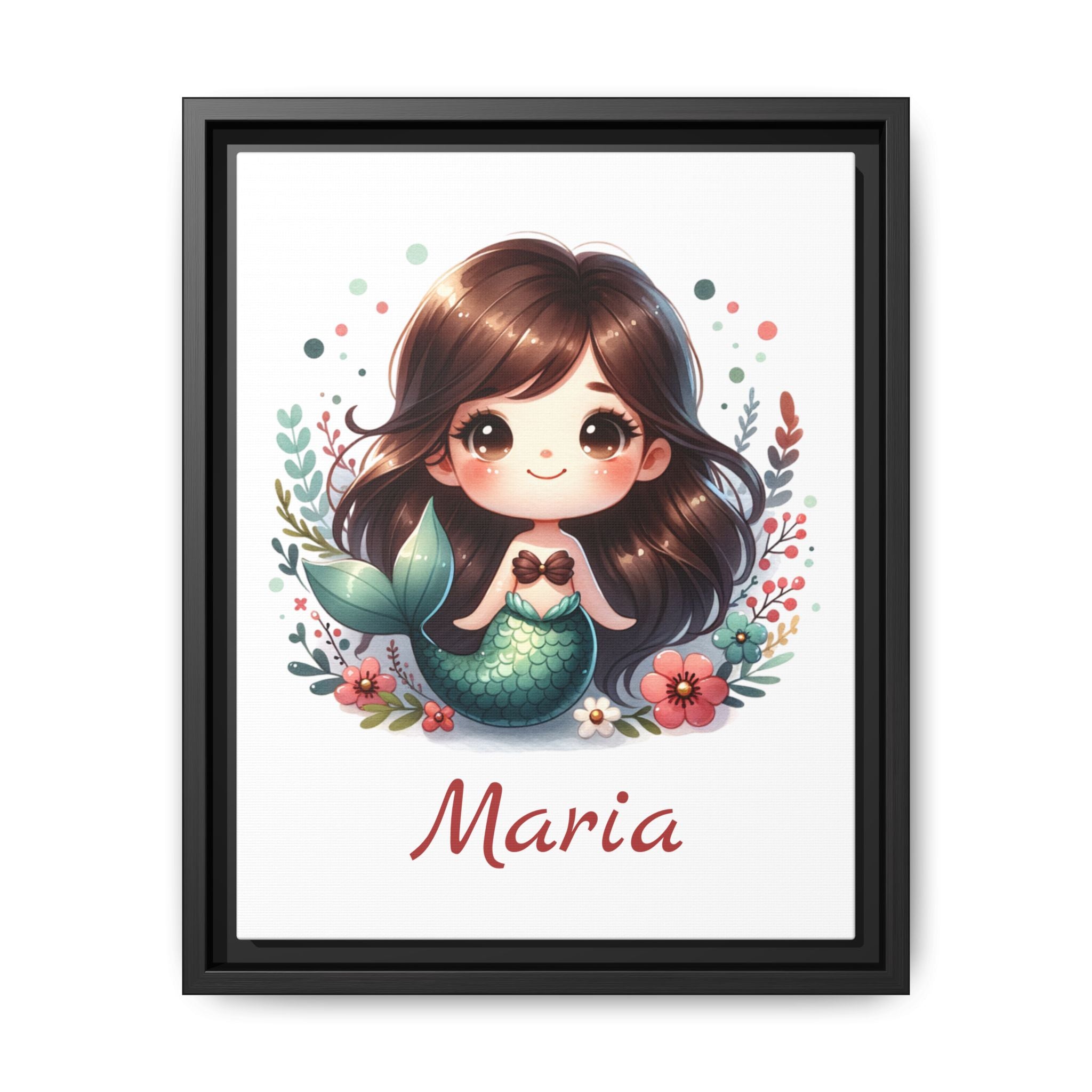 Canvas Art, Mermaid Wall Decor for Girls Room, Personalized Ocean Fantasy Painting, Toddler Bedroom Decoration, Kids Bathroom Sea Theme,