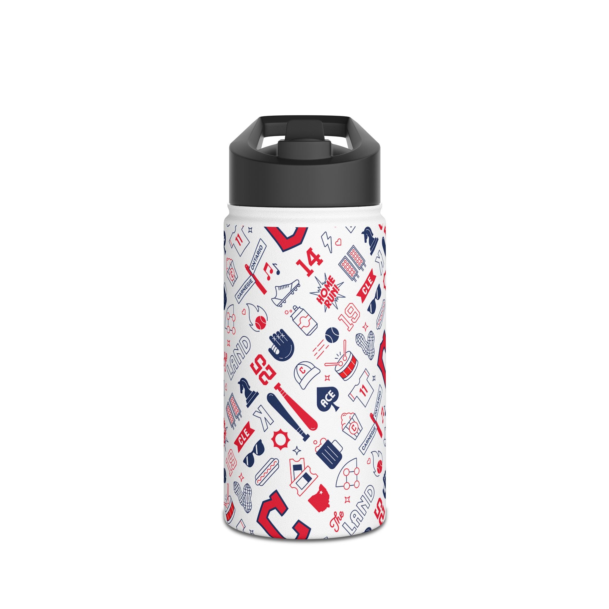 Cleveland Baseball Stainless Steel Water Bottle, CLE Baseball Team Water Bottle, 3 Sizes