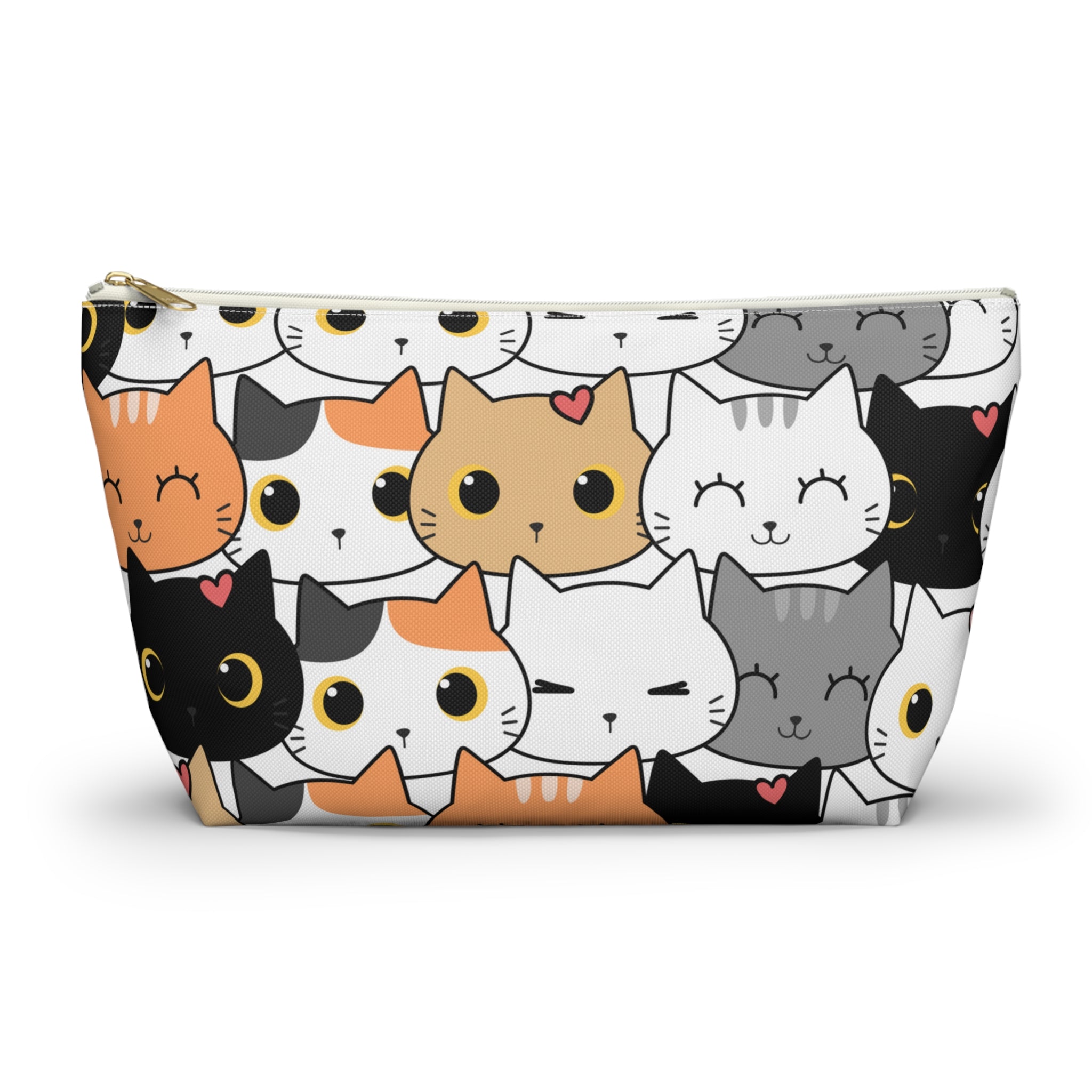 Cat Print, Travel Accessory Pouch, Make-up Bag