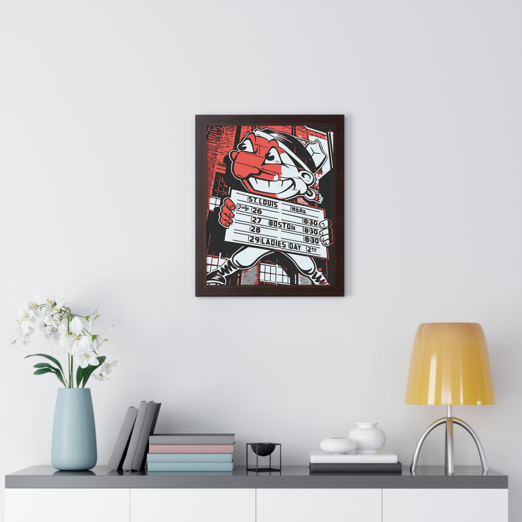 Retro Cleveland Indians Framed Wall Art