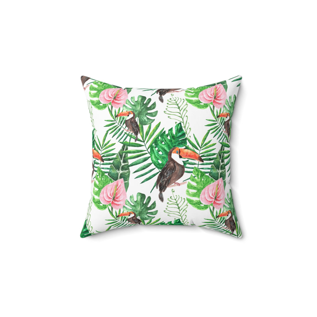 Tropical Toucan Throw Pillow