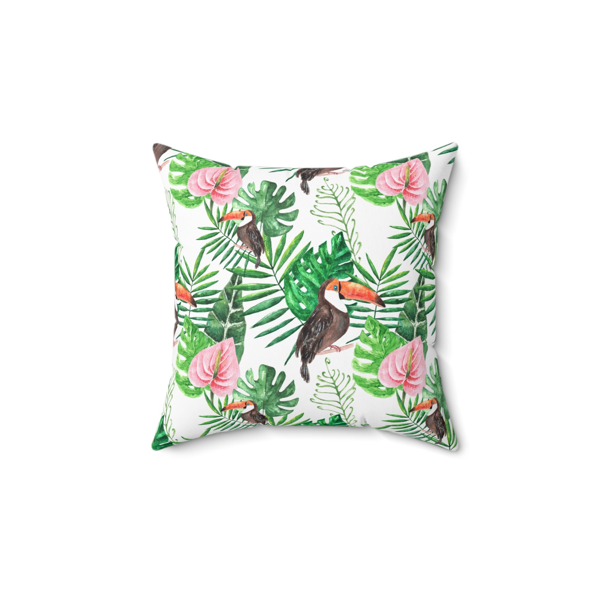 Tropical Toucan Throw Pillow