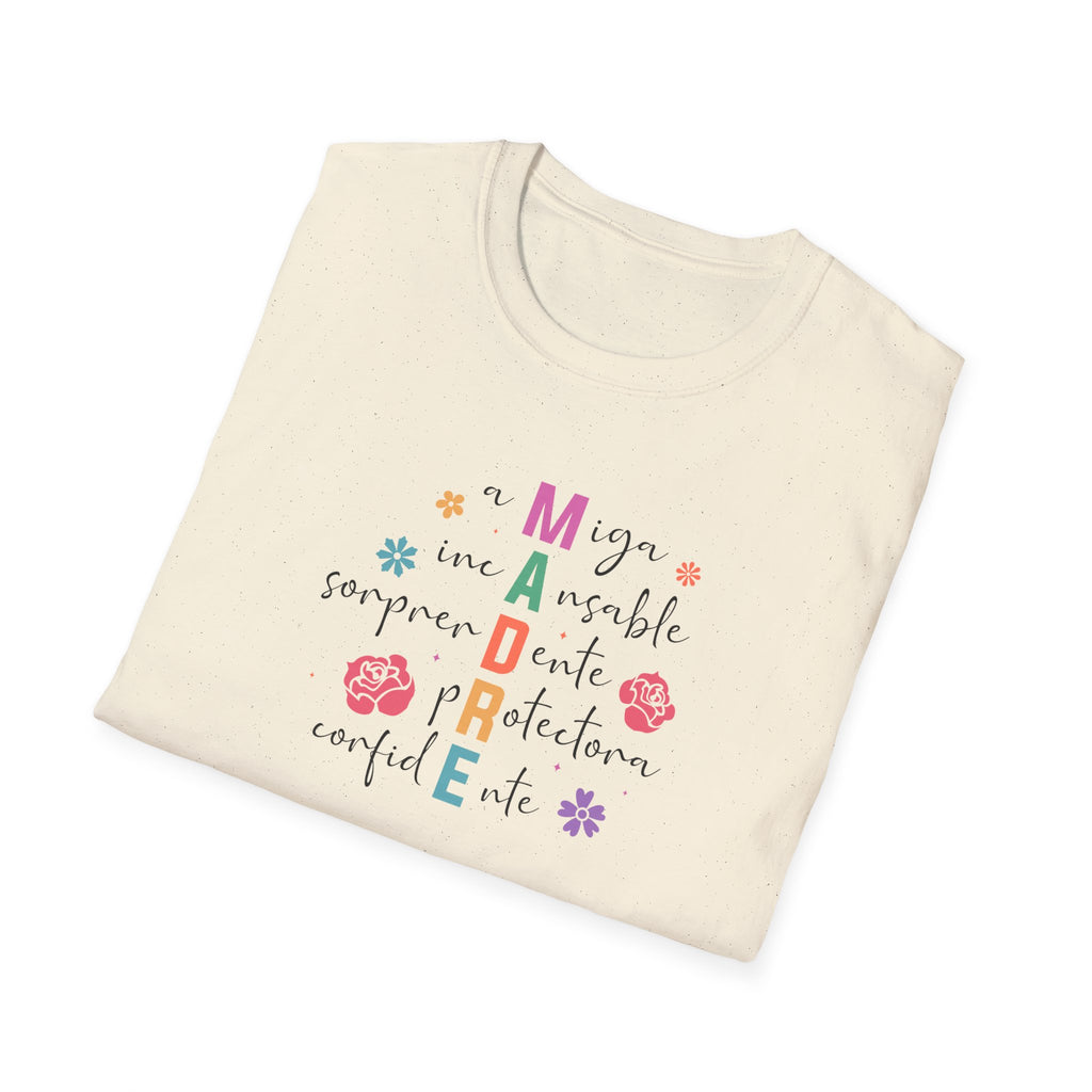 Madre Inspirational Unisex Softstyle T-Shirt, Spanish Mother's Day Shirt, Mother's Day Tee