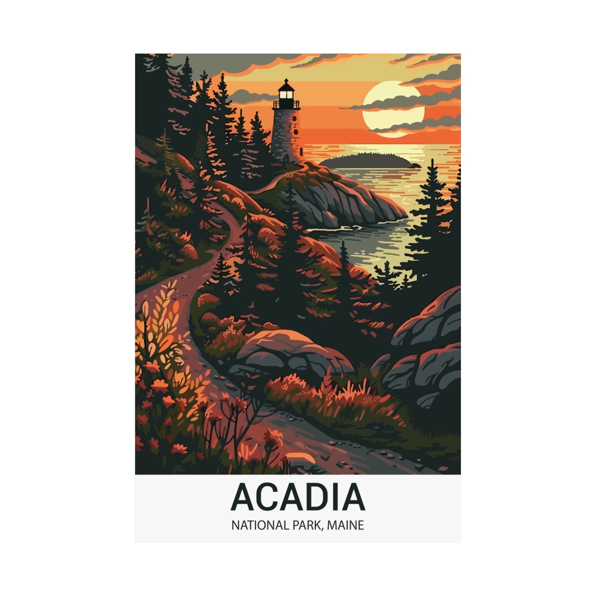 Acadia, Matte Vertical Poster