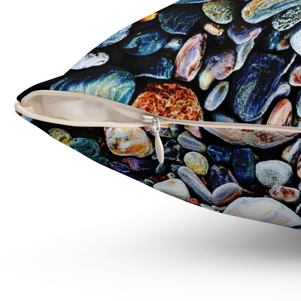 River Rocks Throw Pillow
