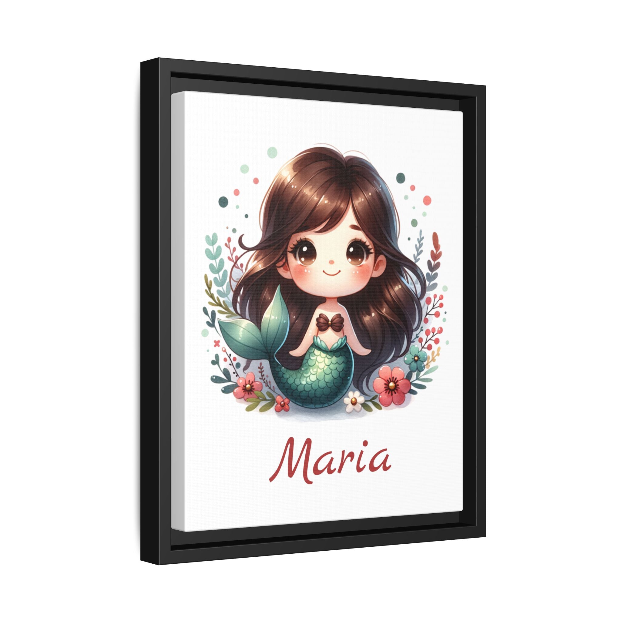 Canvas Art, Mermaid Wall Decor for Girls Room, Personalized Ocean Fantasy Painting, Toddler Bedroom Decoration, Kids Bathroom Sea Theme,