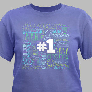 #1 Grandma Violet T-Shirt