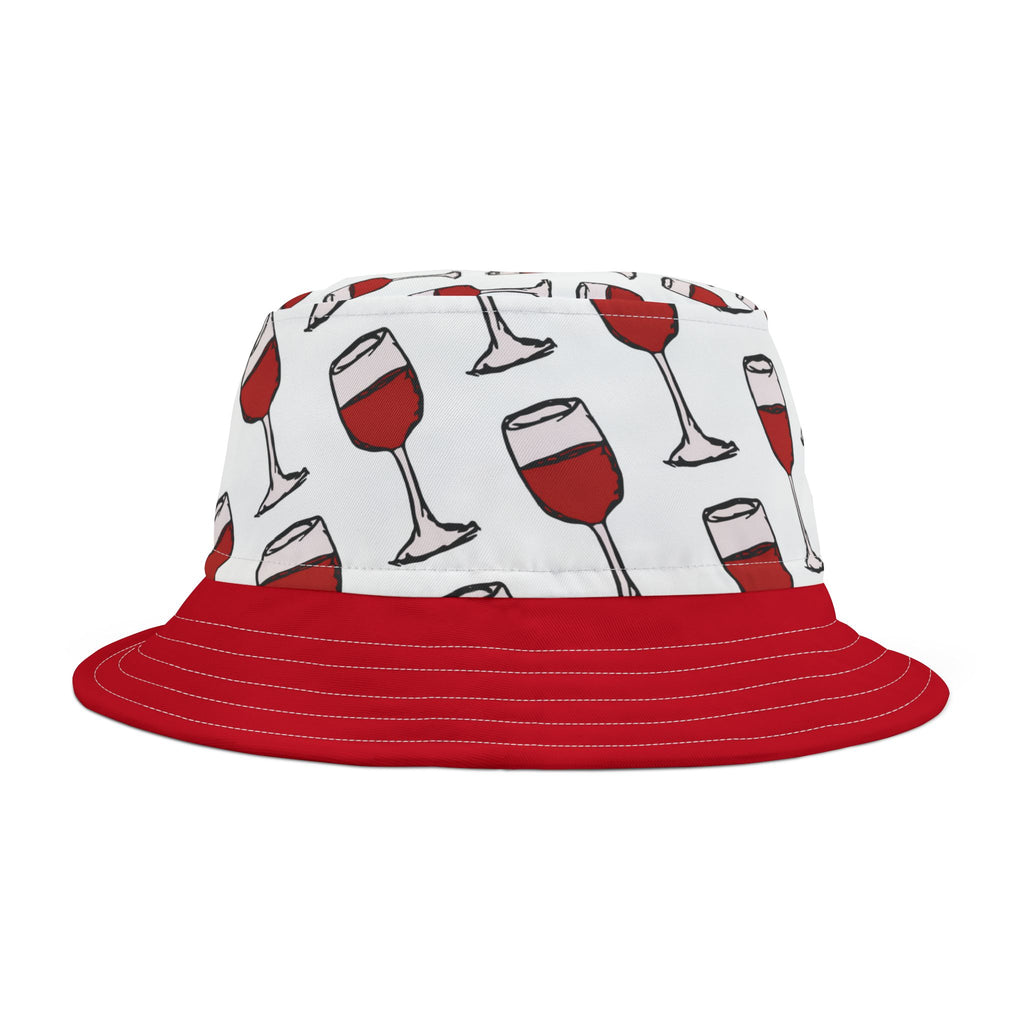 Wine Bucket Hat, White