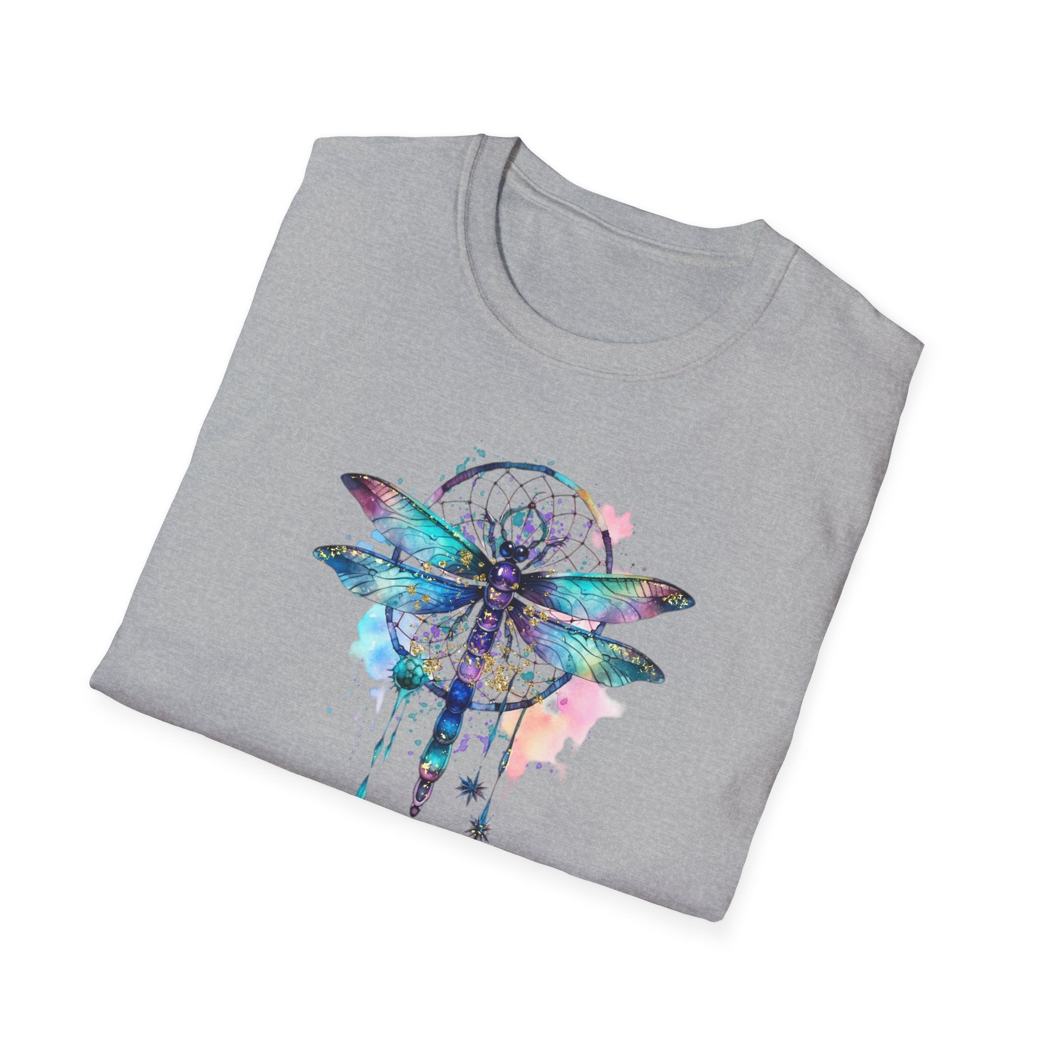 Dreamy Dragonfly T-Shirt, Bohemian Tee, Nature Lover Gift, Summer Outfit, Eco-friendly Apparel, Festival Wear, Unique Graphic Tee