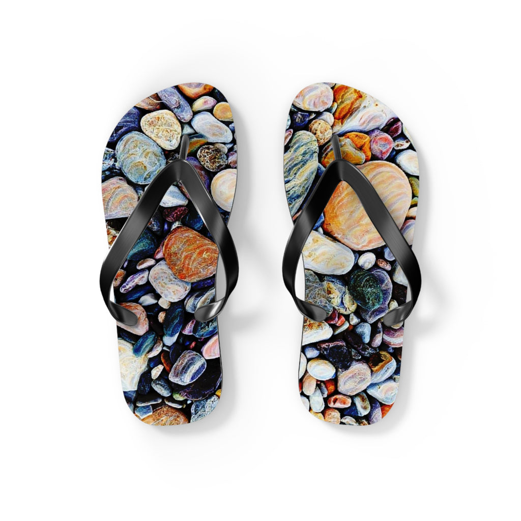 Colorful Stones Flip Flops