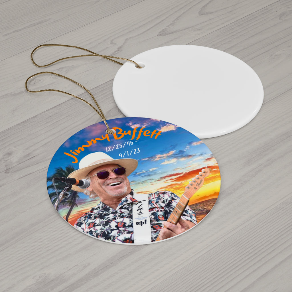 Jimmy Buffett Comemorative Pendant Ornament, Sunset Jimmy Buffett Christmas Ornament
