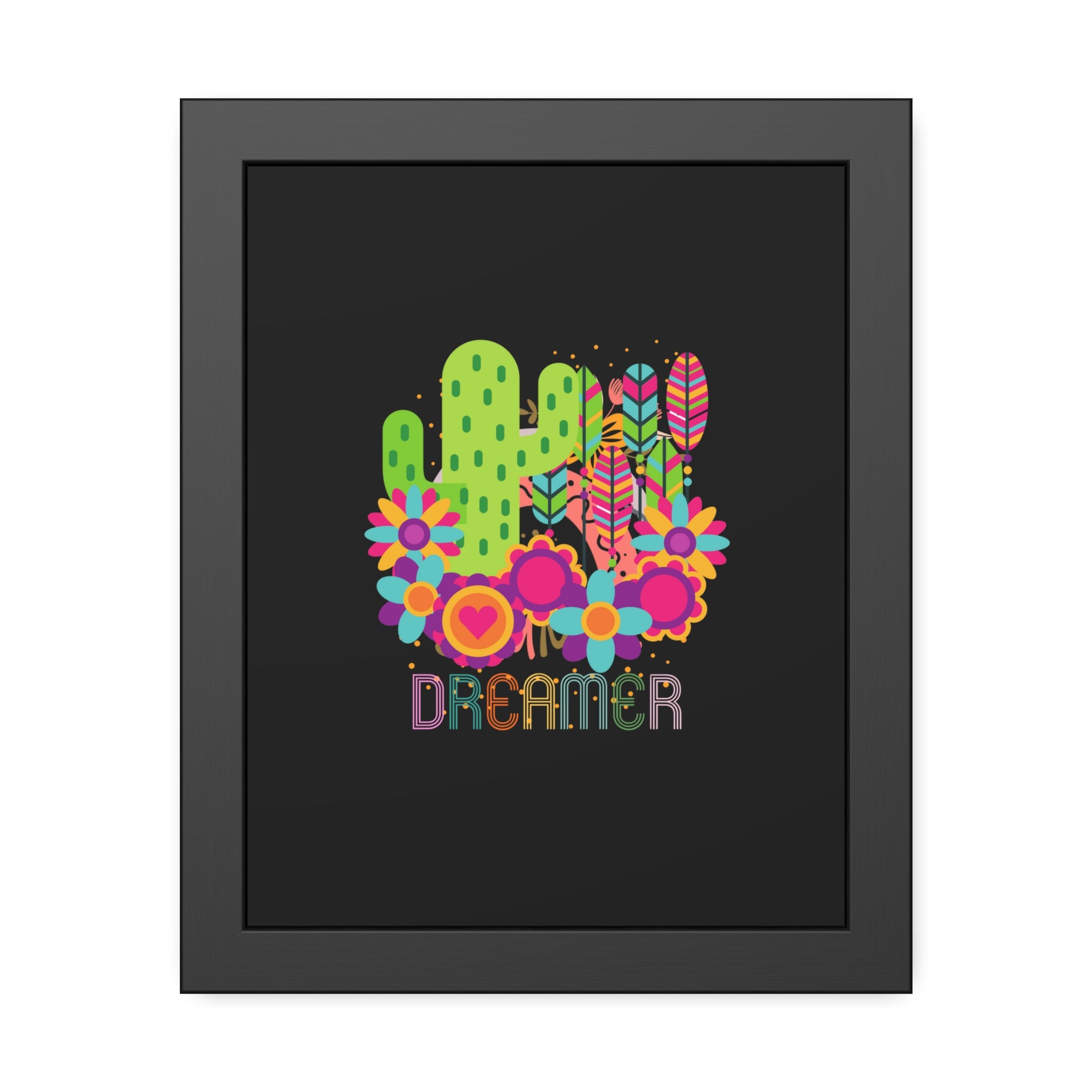Dreamer, Cactus, Framed Wall Art, 3 Sizes