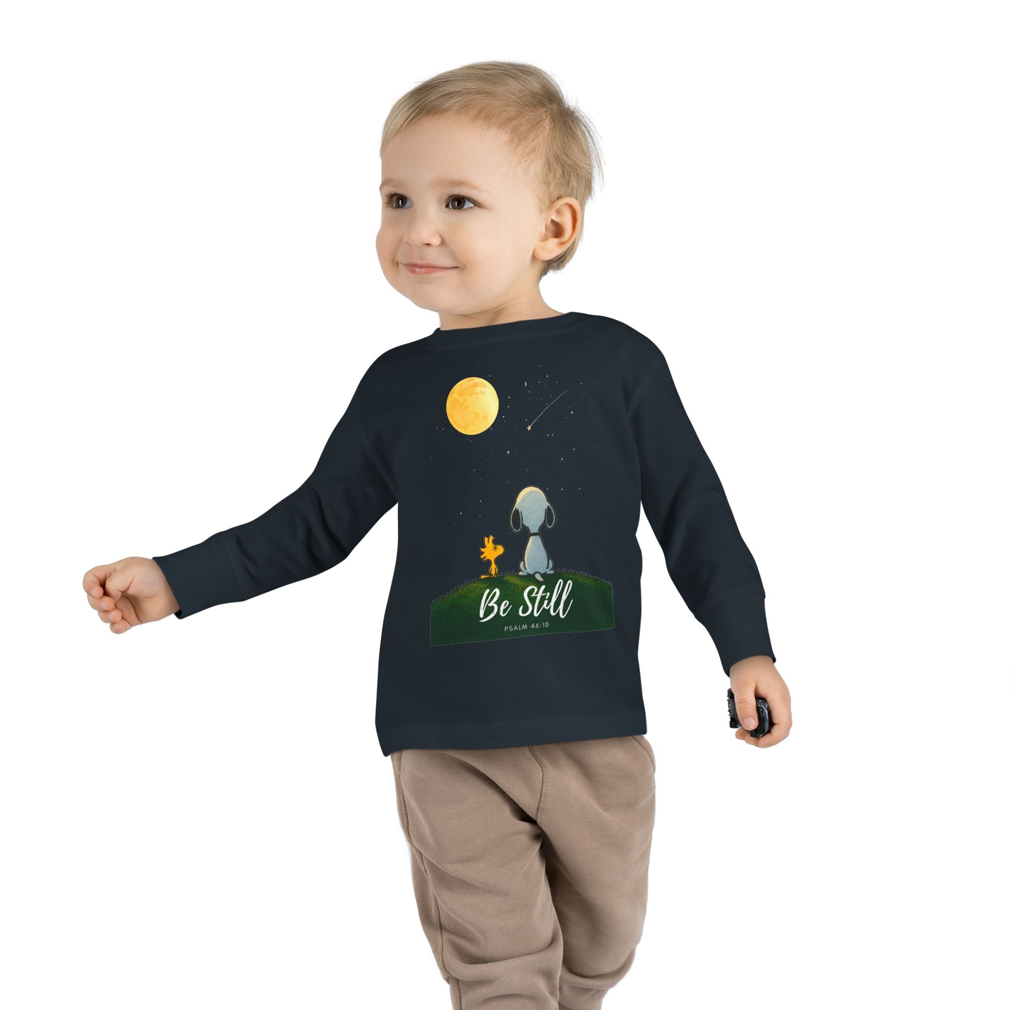 Be Still Toddler Crewneck T-Shirt, Psalm 46:10 Inspirational Kid's T-Shirt, Kid's Faith Gift