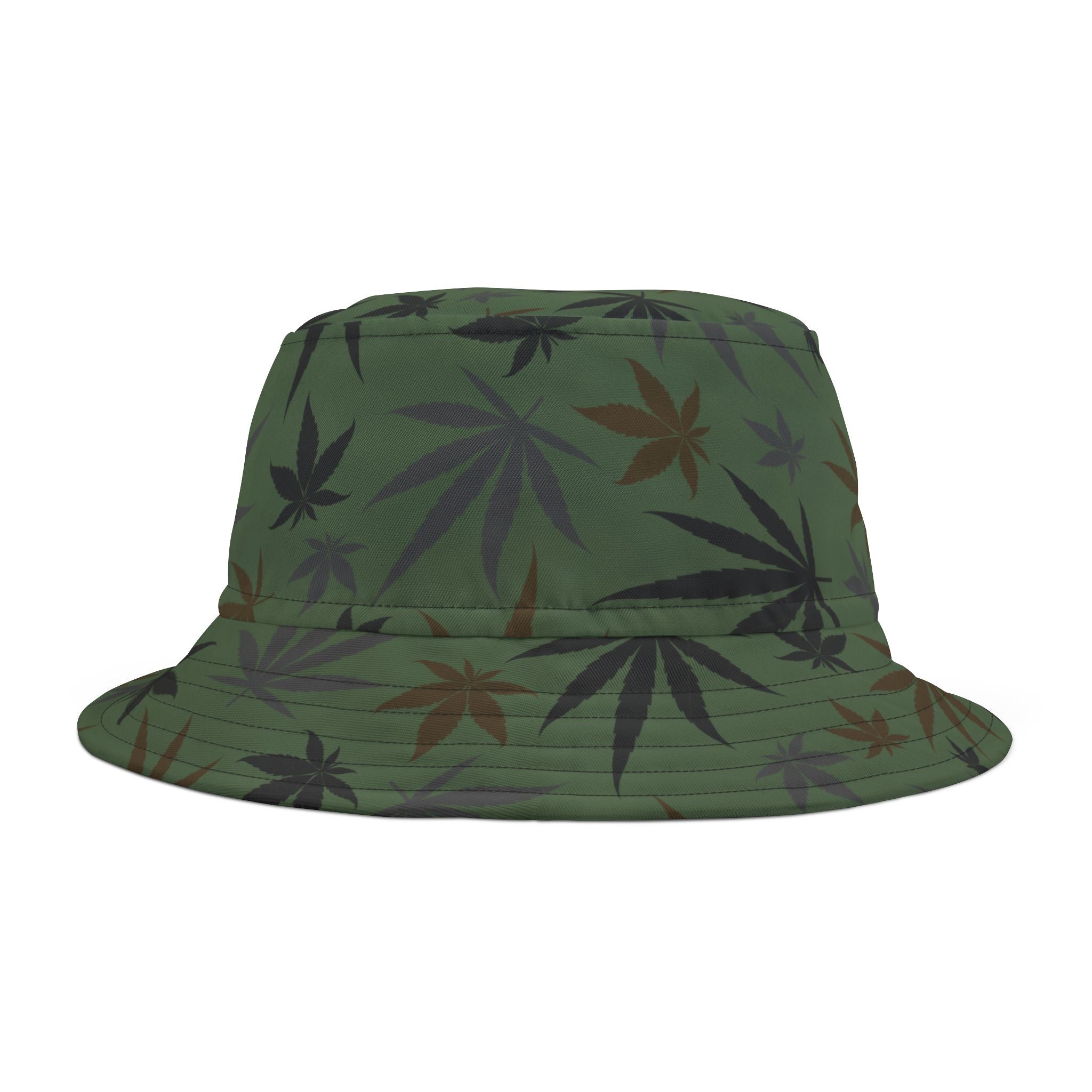 Marijuana Camo Bucket Hat, Summer Sun Hat, Weed Bucket Hat,  Sun Shade Hat