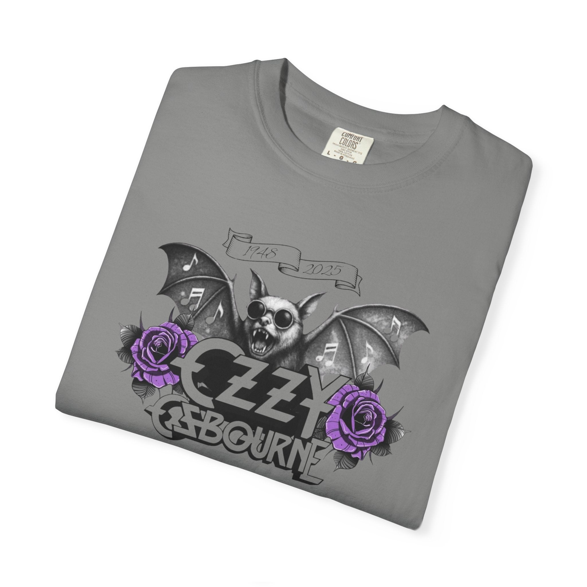 Vintage OZZY Bat T-Shirt, Memorial Blk Sabbath, Music Lover Tee, Custom Artistic Graphic, Casual Wear