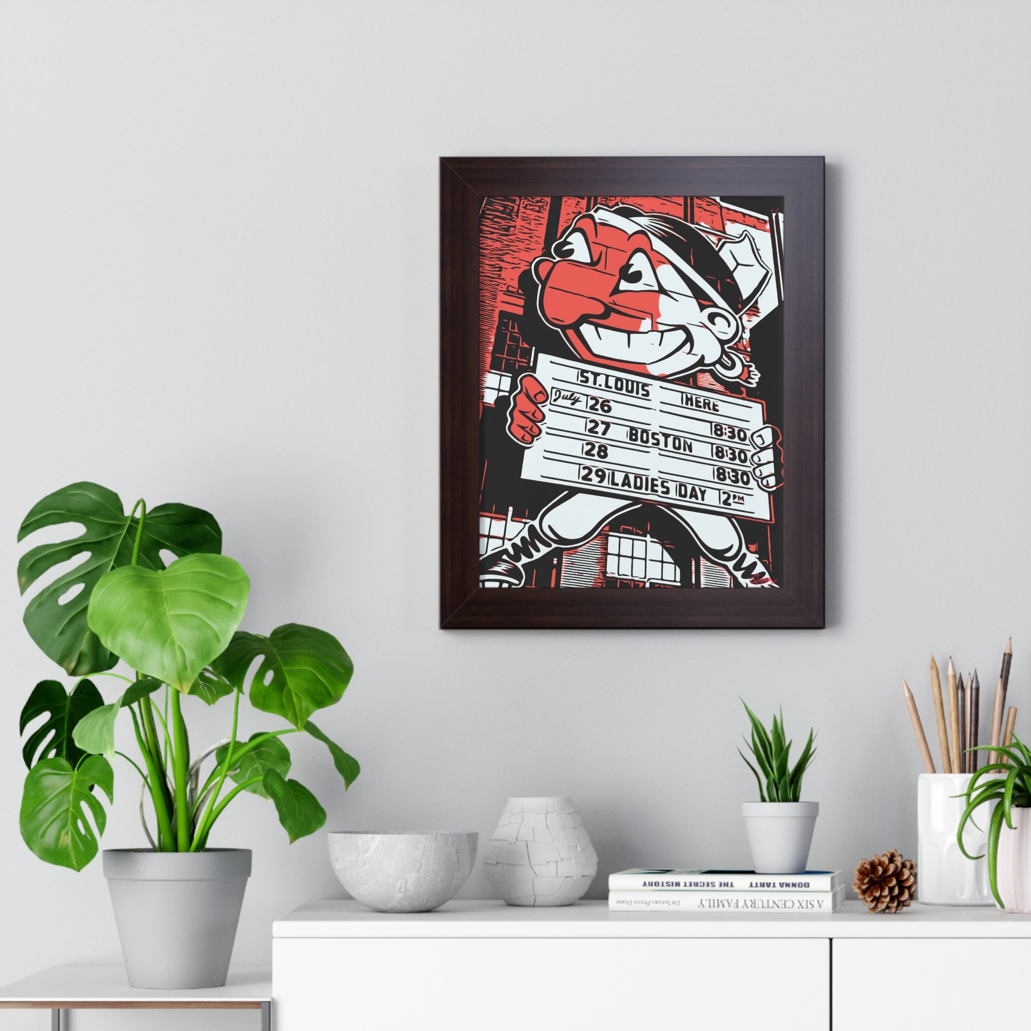 Retro Cleveland Indians Framed Wall Art