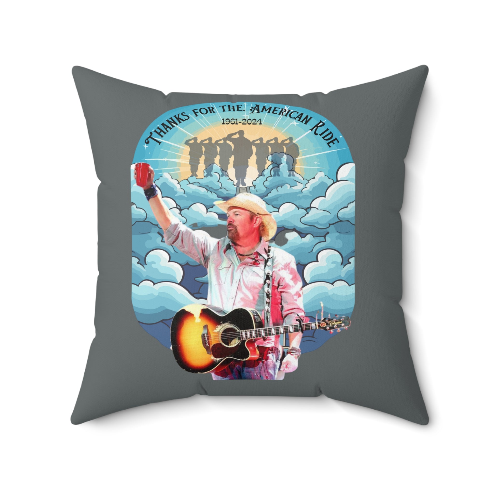 Toby Keith, Red Solo Cup, throw Pillow, 2 sizes