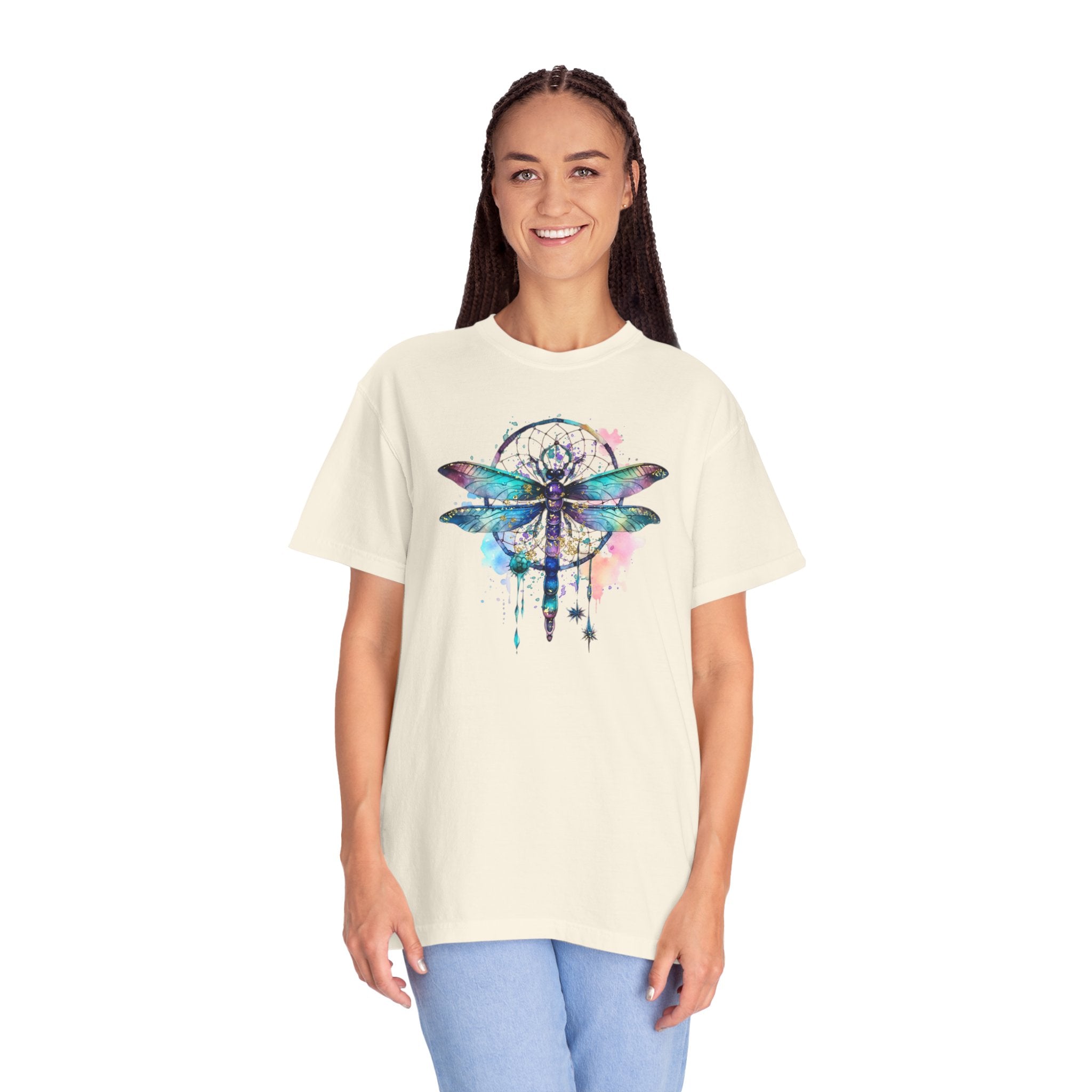 Blue Dragonfly Dreamcatcher T-Shirt for Men and Women