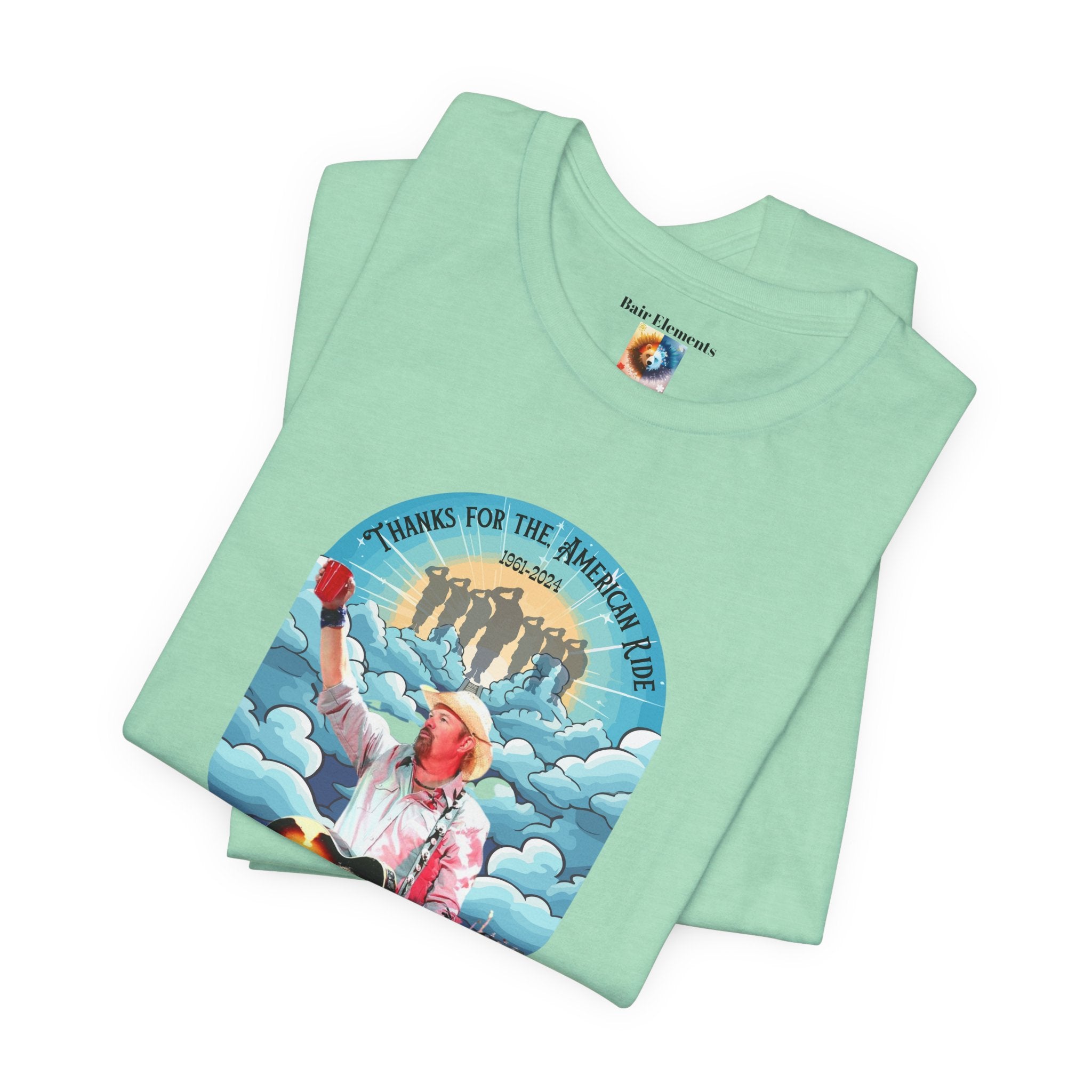 Toby Keith, Thanks for the American Ride, Memorial Tribute Tee,  Toby Keith T-Shirts for Men and Women