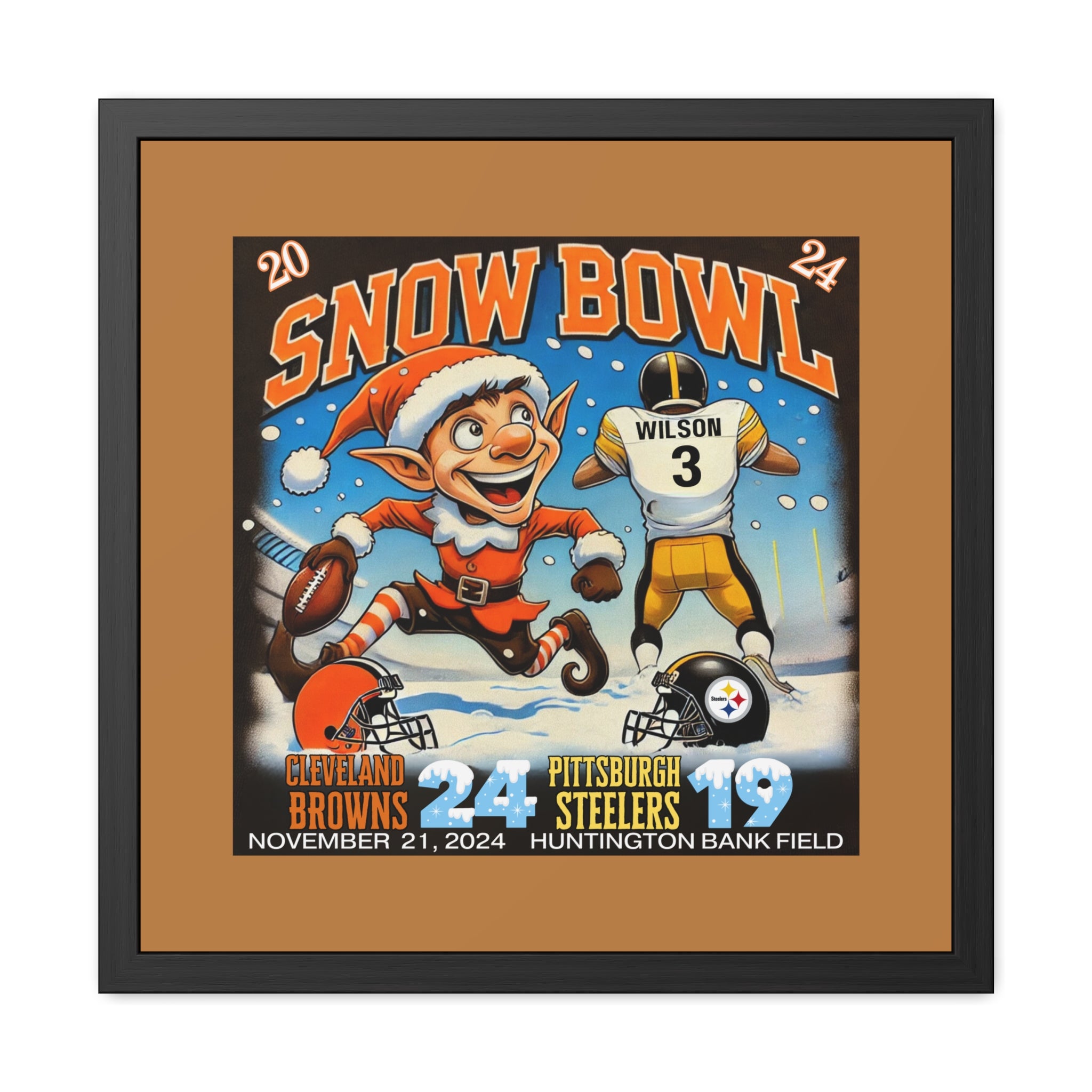 Cleveland Snow Bowl 2024 Limited Edition Wall Art Framed Poster 16 X 16, 24 X 24