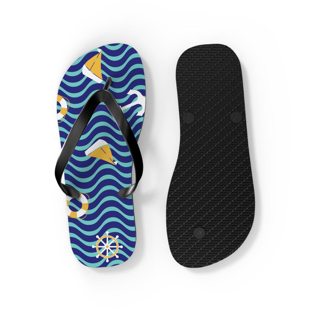 At Sea Tropical Flip Flops