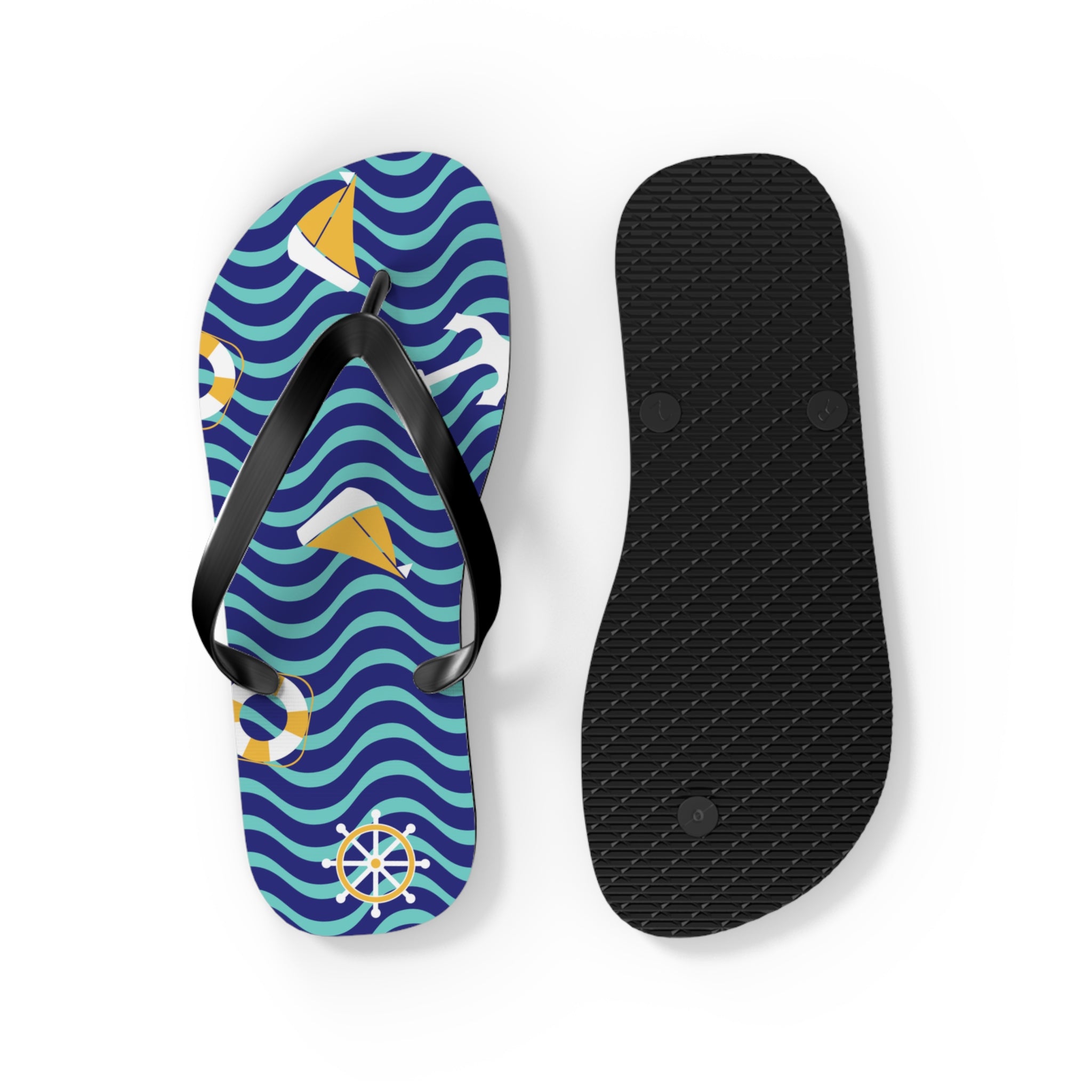 At Sea Tropical Flip Flops