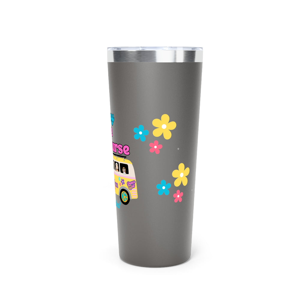Trippy Hippie Nurse, Copper Vacuum Insulated Tumbler, 22oz