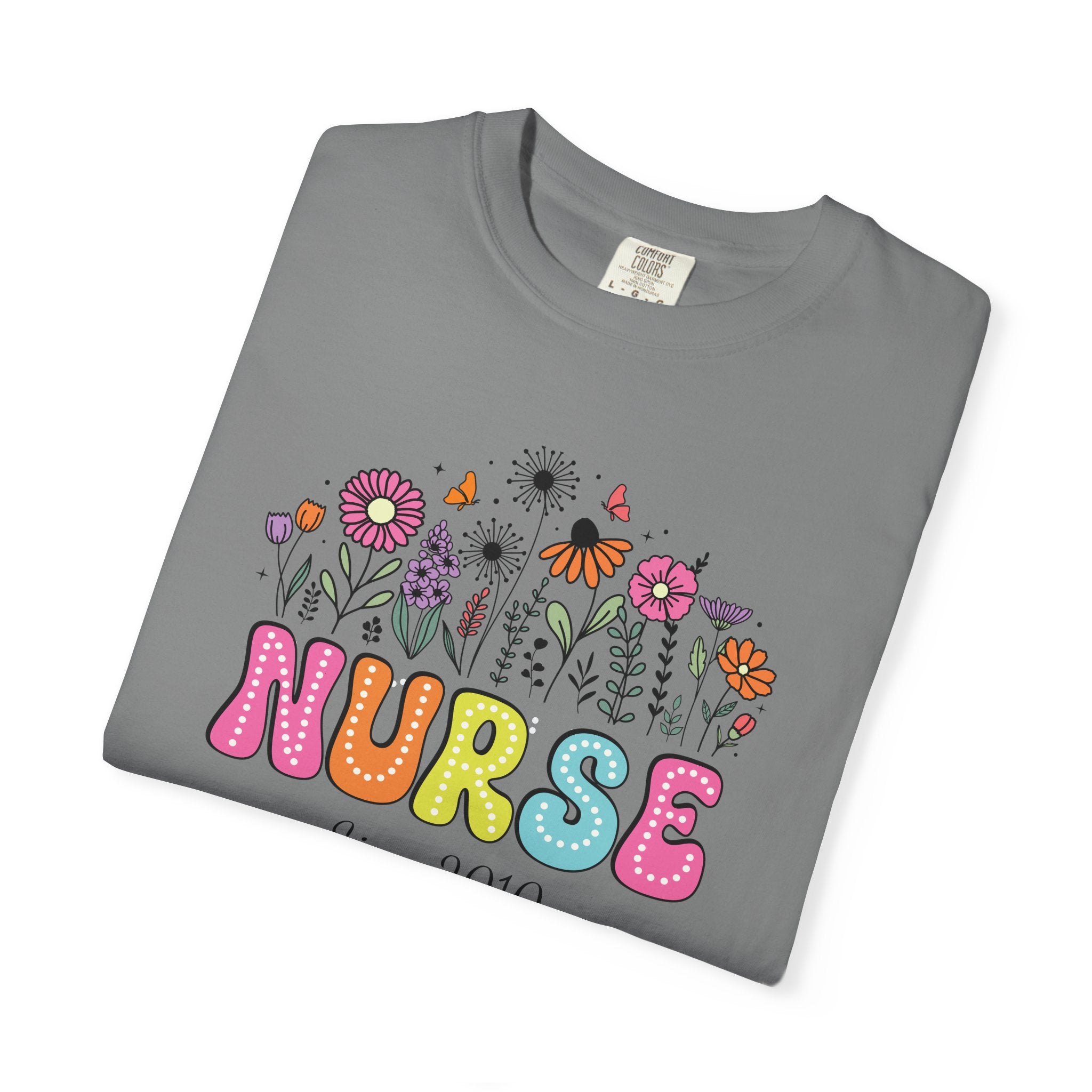 Personalized Floral Nurse T-Shirt, New Nurse Grad Gift, Nurse Gift