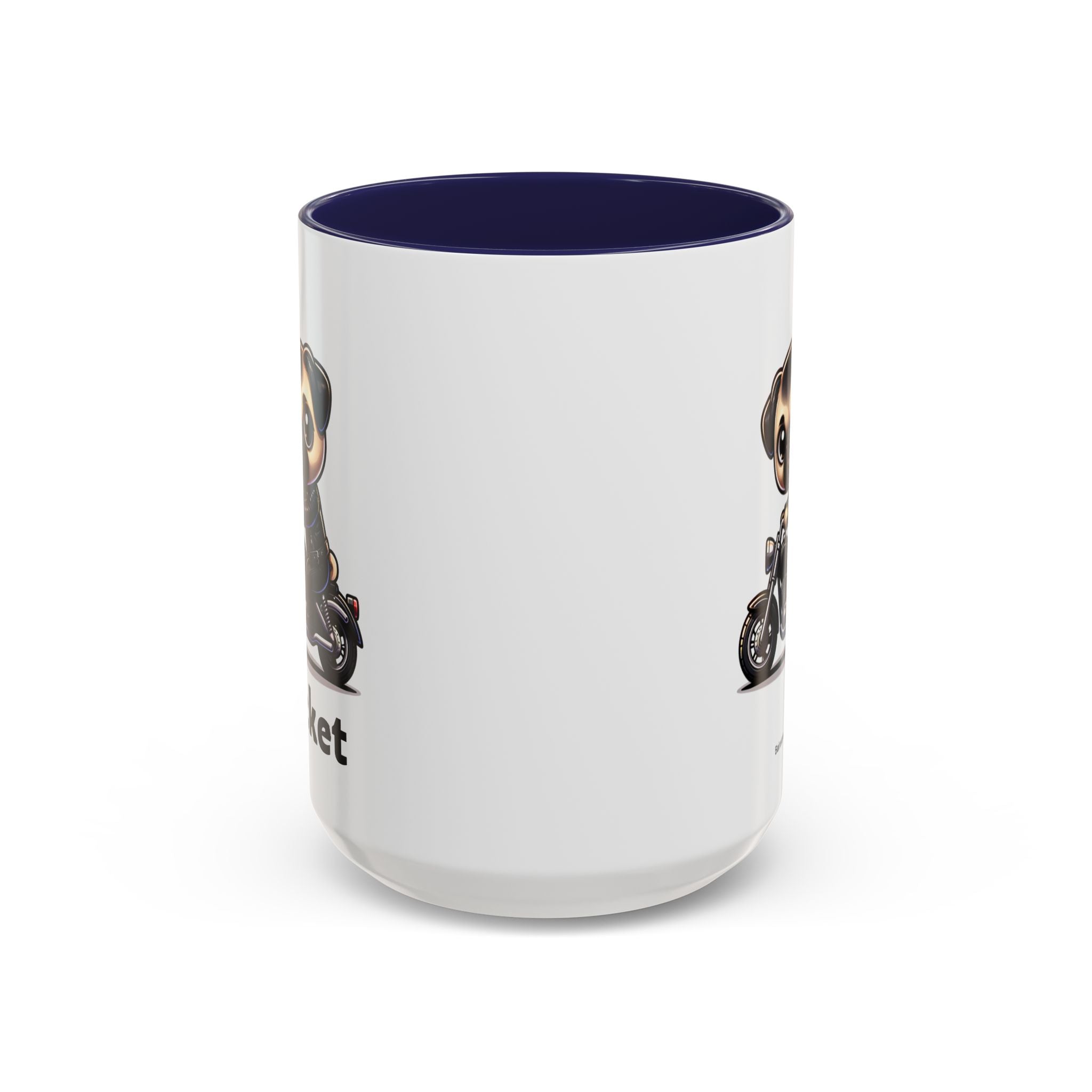 Personalized Motorcycle Pug Mug , Custom Dog Lover Coffee Cup