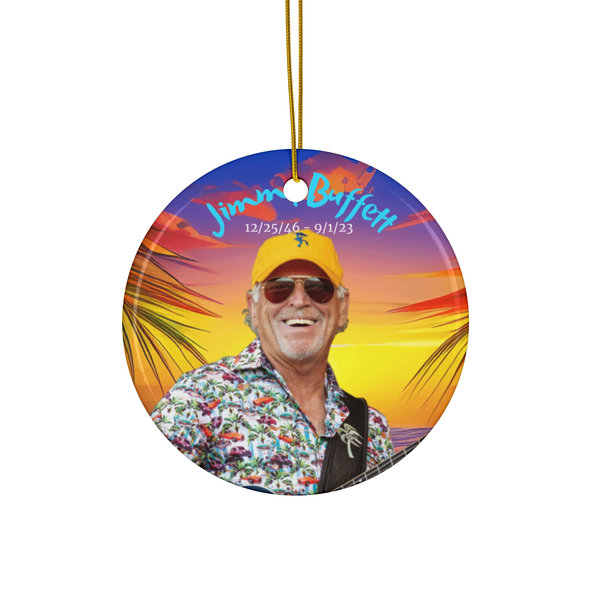 Jimmy Buffett Comemorative Pendant Ornament