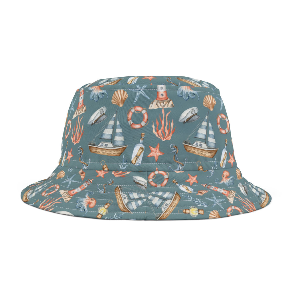 Seaside Adventures Bucket Hat | Nautical Summer Fashion, Beachwear Accessory, Travel Hat, Gift for Beach Lovers