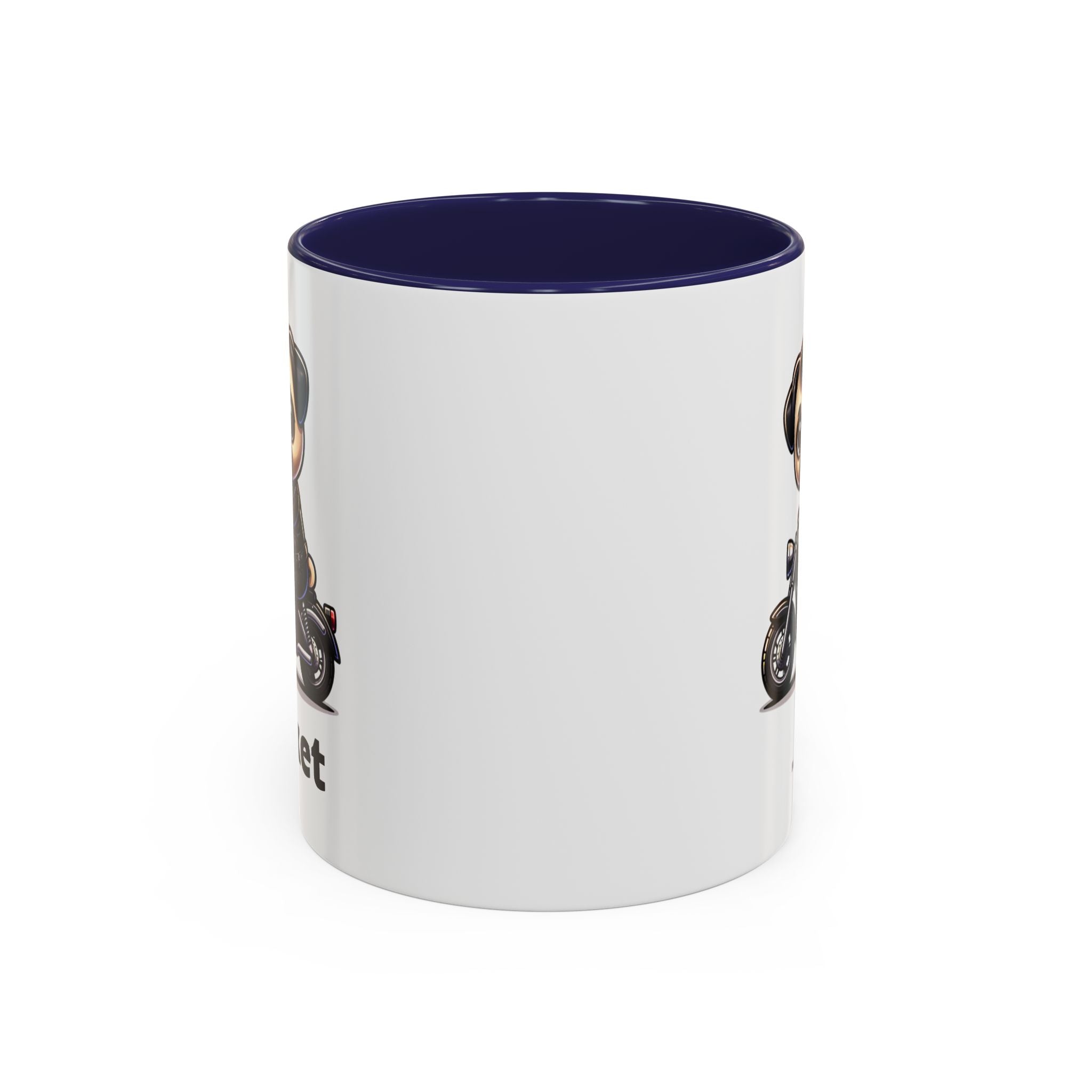 Personalized Motorcycle Pug Mug , Custom Dog Lover Coffee Cup